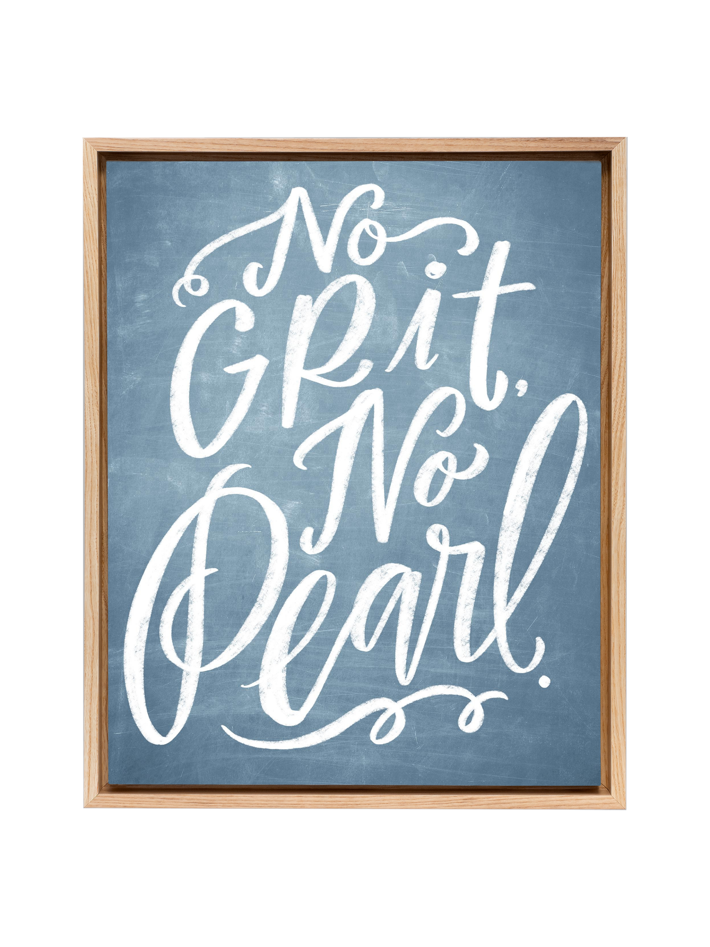 No Grit, No Pearl | Chambray | Canvas