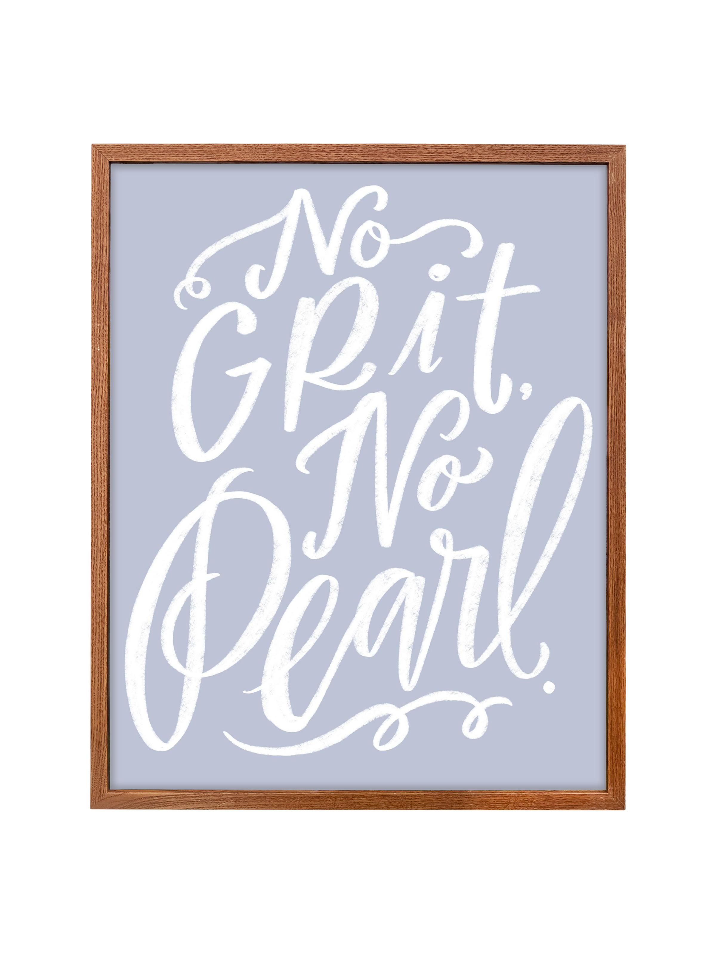 No Grit, No Pearl | Periwinkle | Canvas