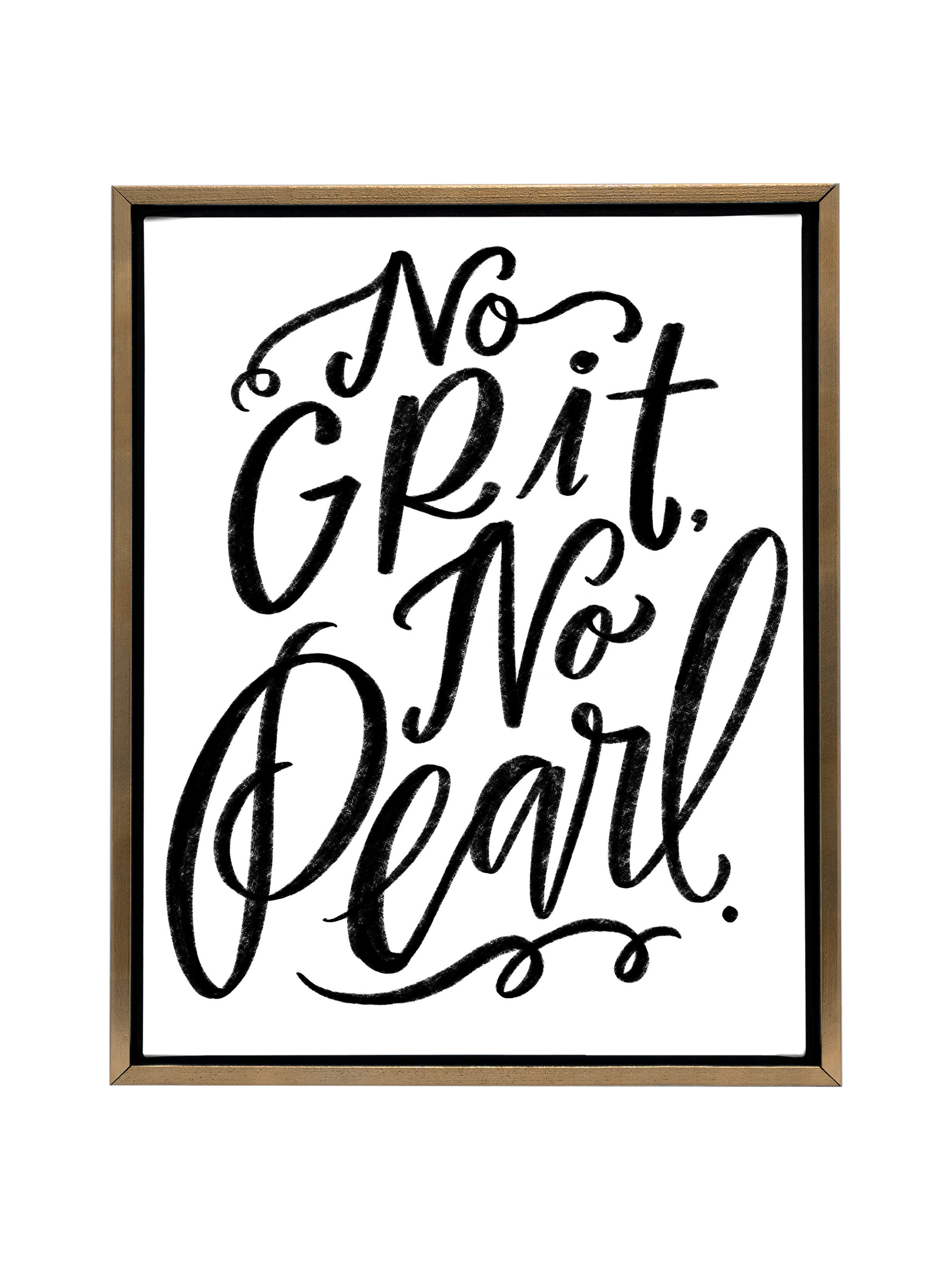No Grit, No Pearl | Pure White | Canvas