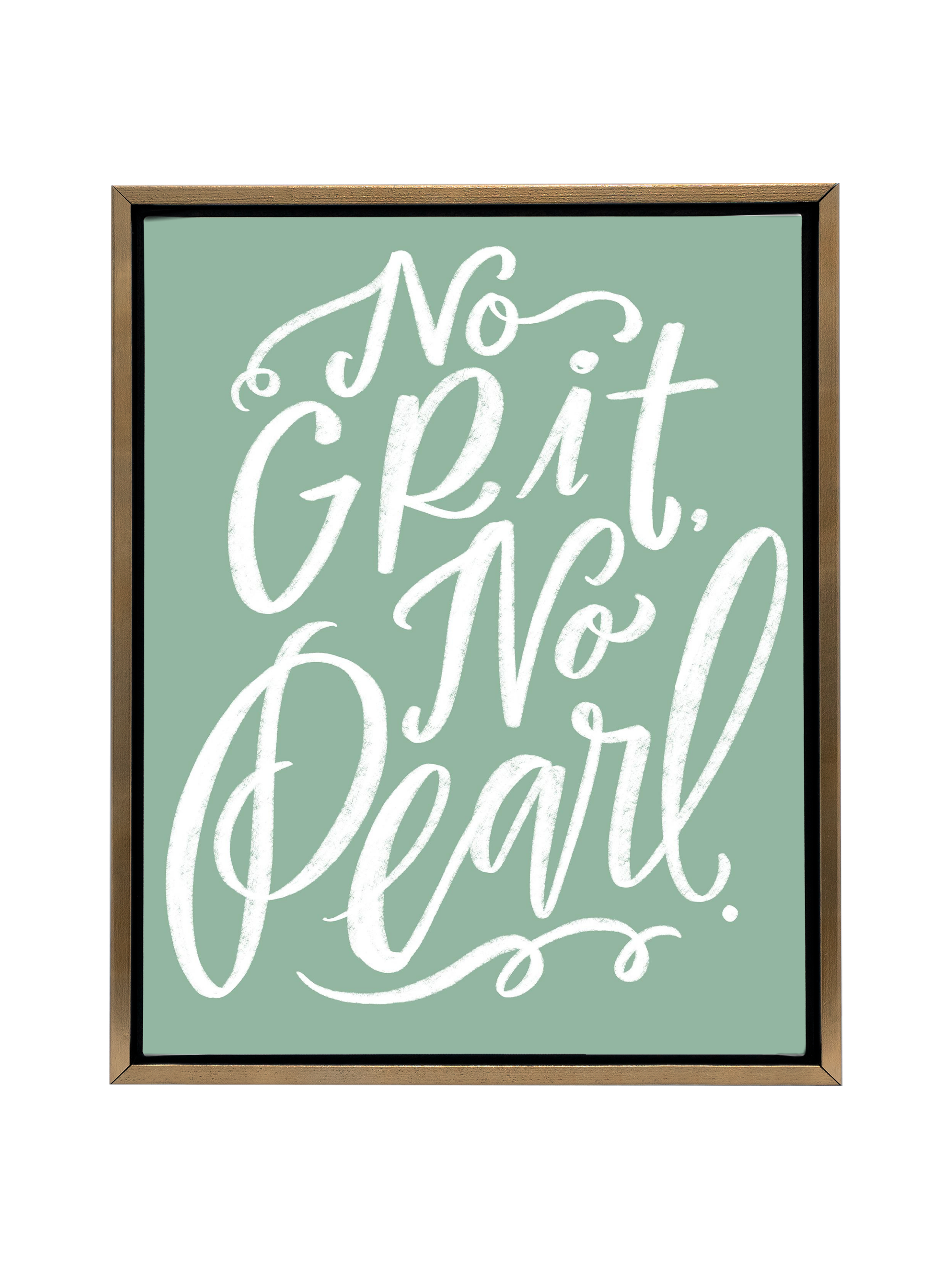 No Grit, No Pearl | Sea Glass | Canvas
