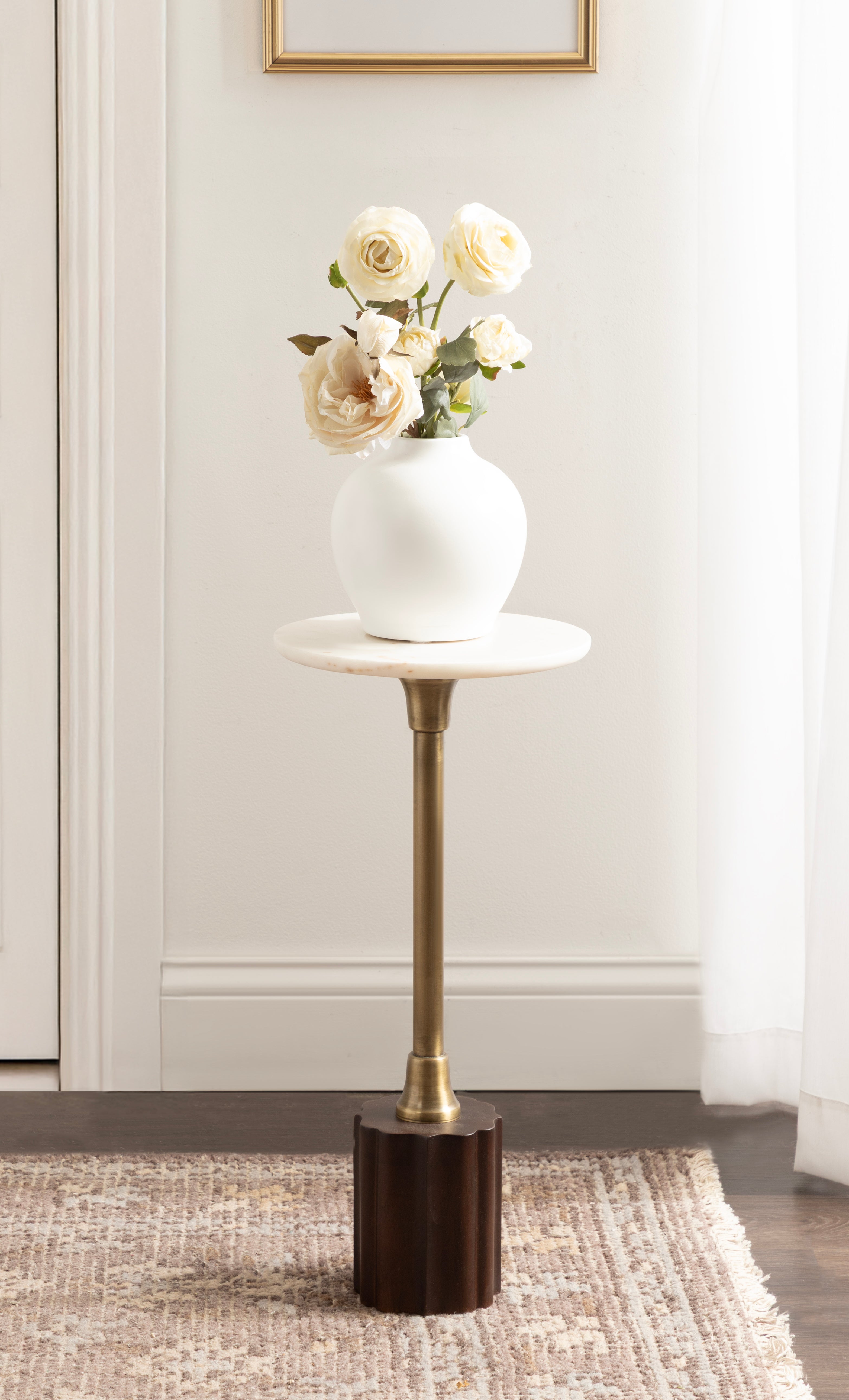 Nisha Round Marble Drink Table