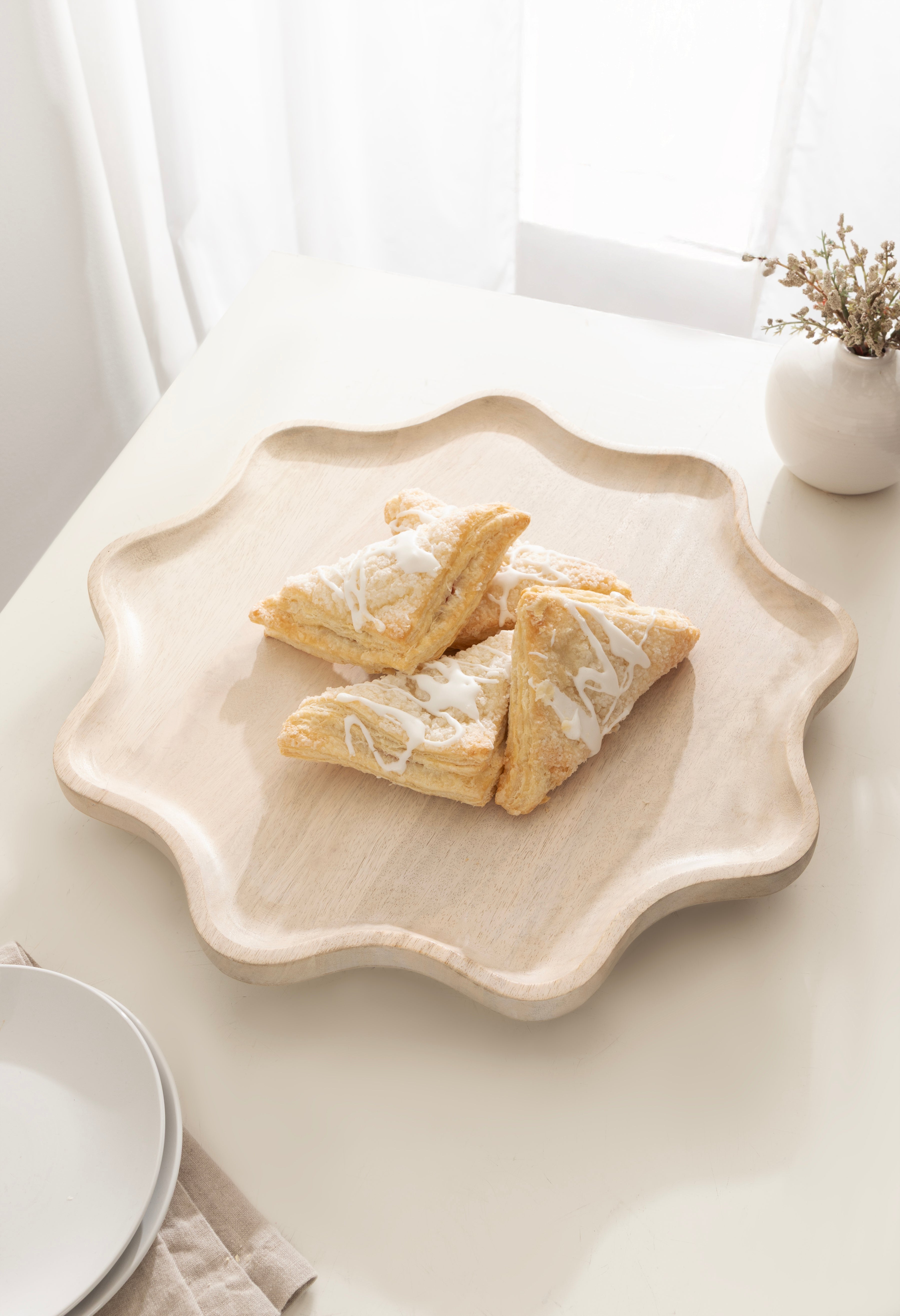Alezar Wood Lazy Susan Tray
