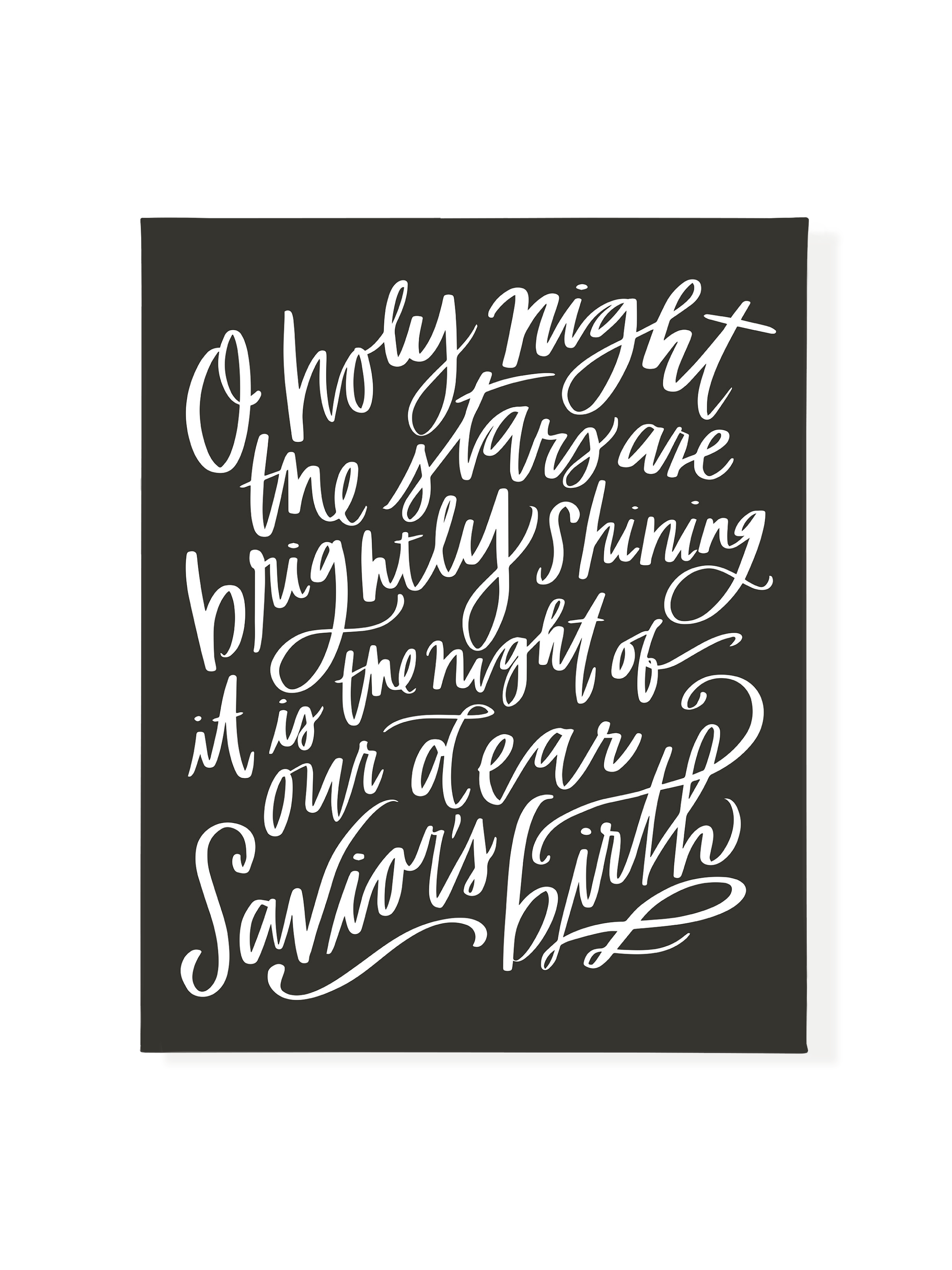 O Holy Night | Charcoal | Canvas
