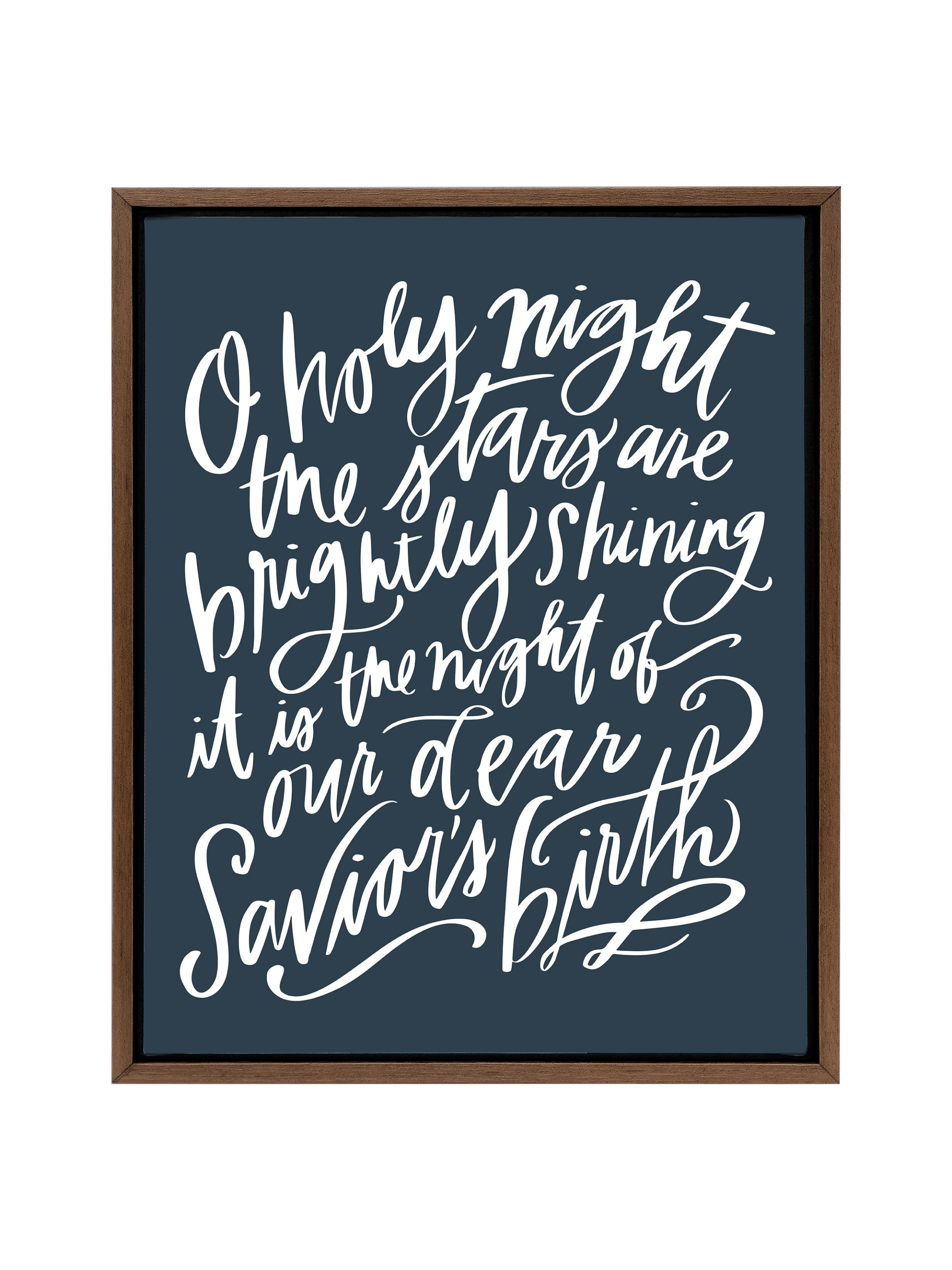 O Holy Night | Interior Navy | Canvas