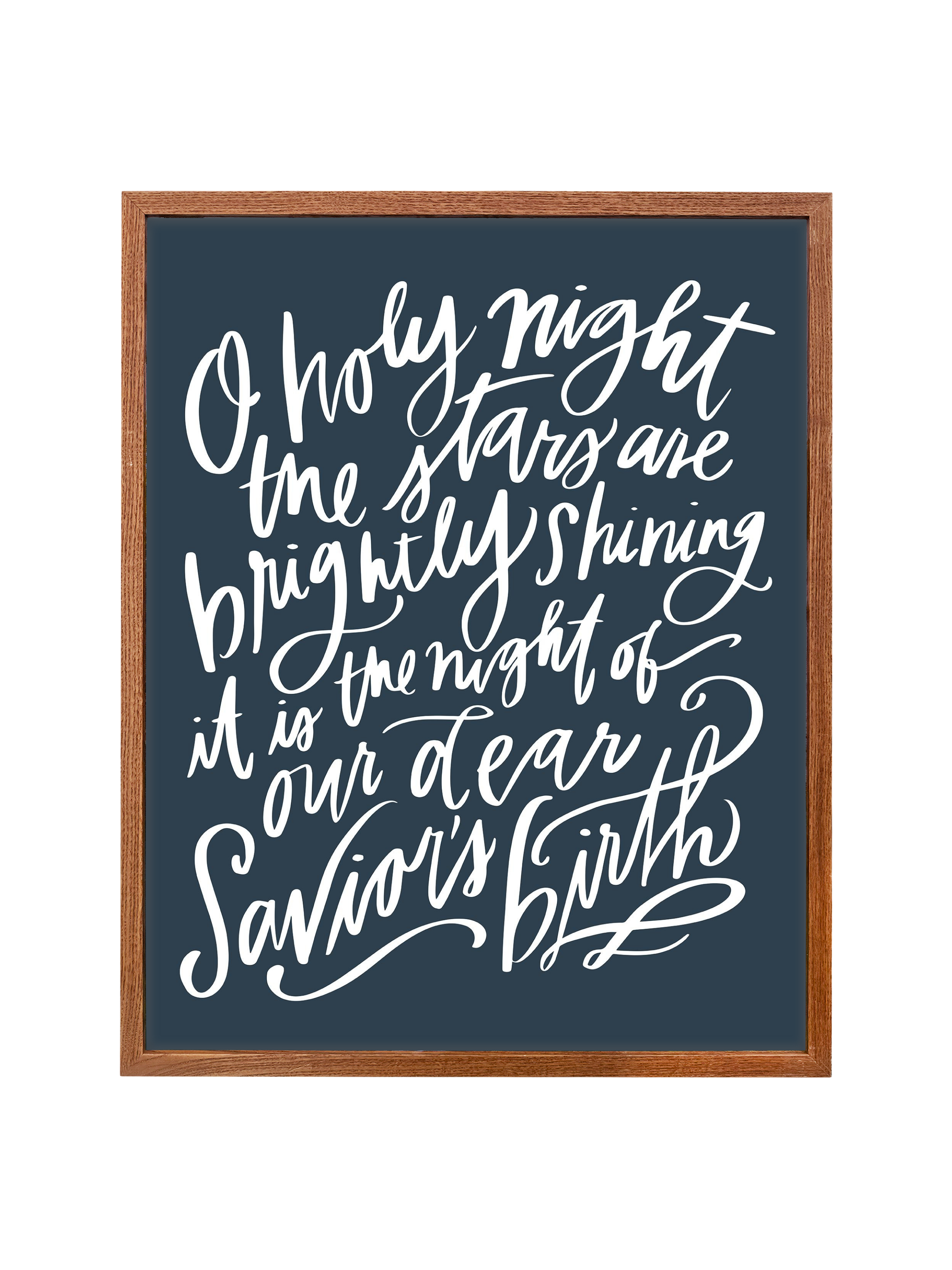 O Holy Night | Interior Navy | Canvas
