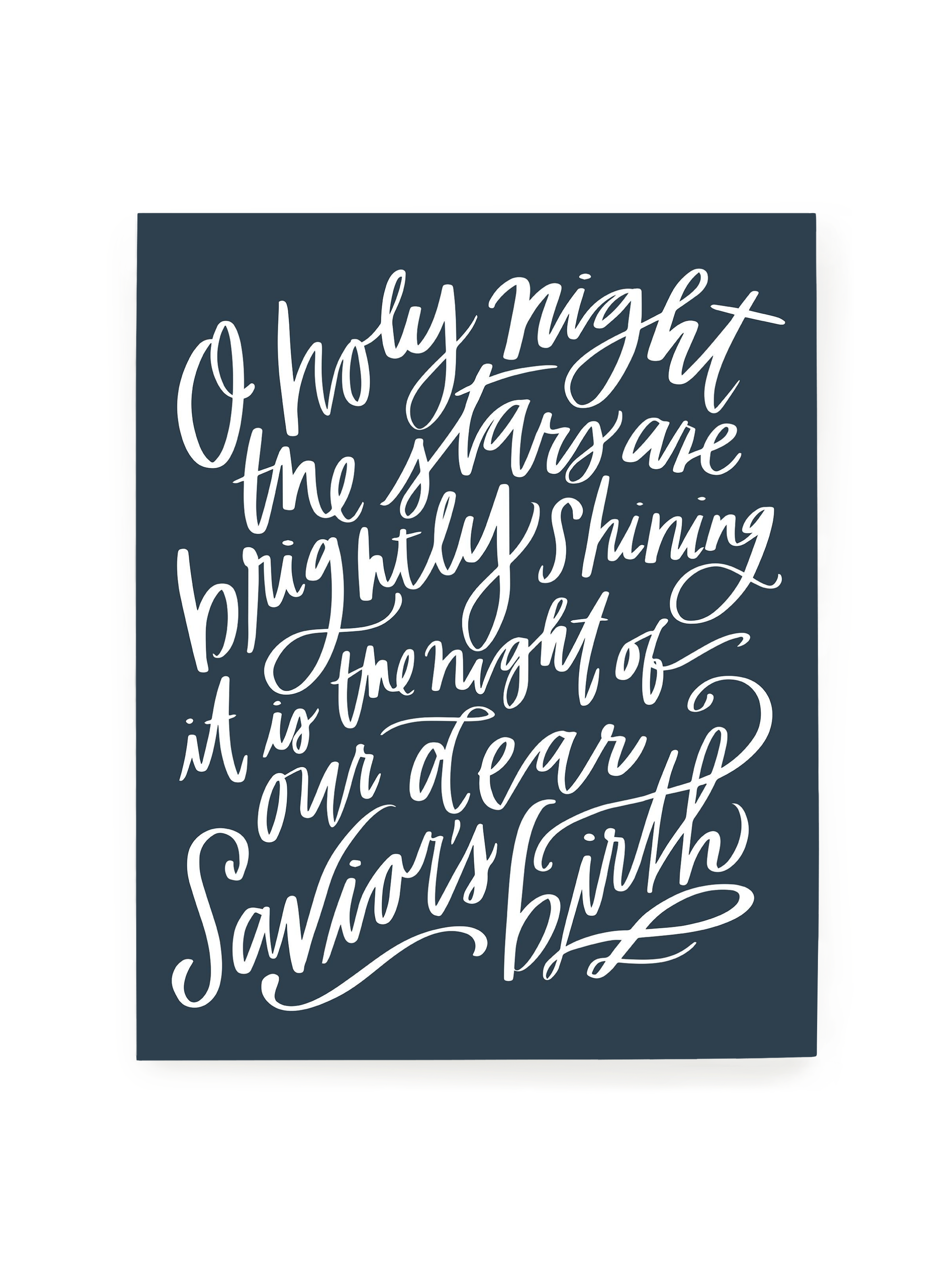 O Holy Night | Interior Navy | Art Print