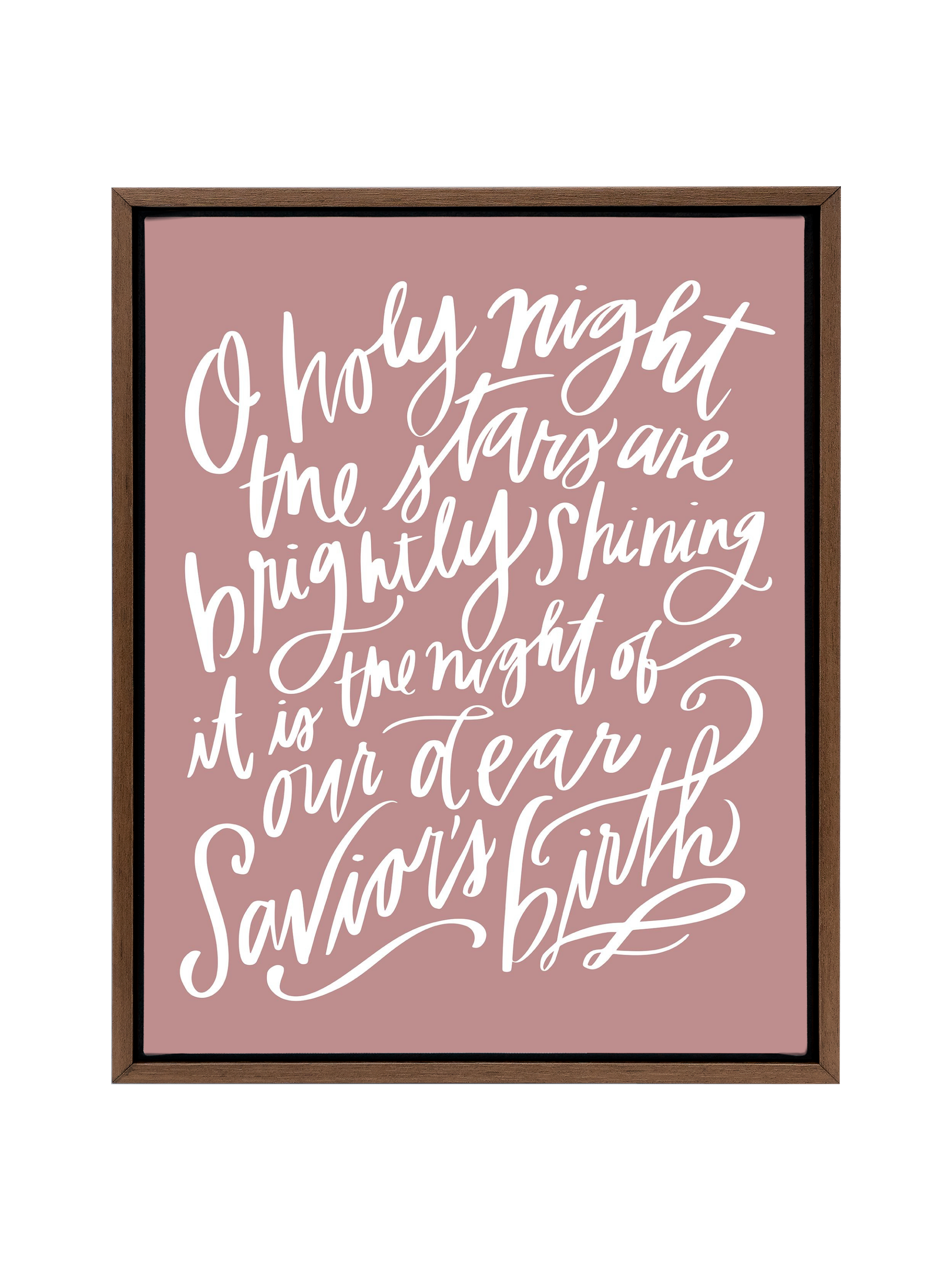 O Holy Night | Mauve | Canvas