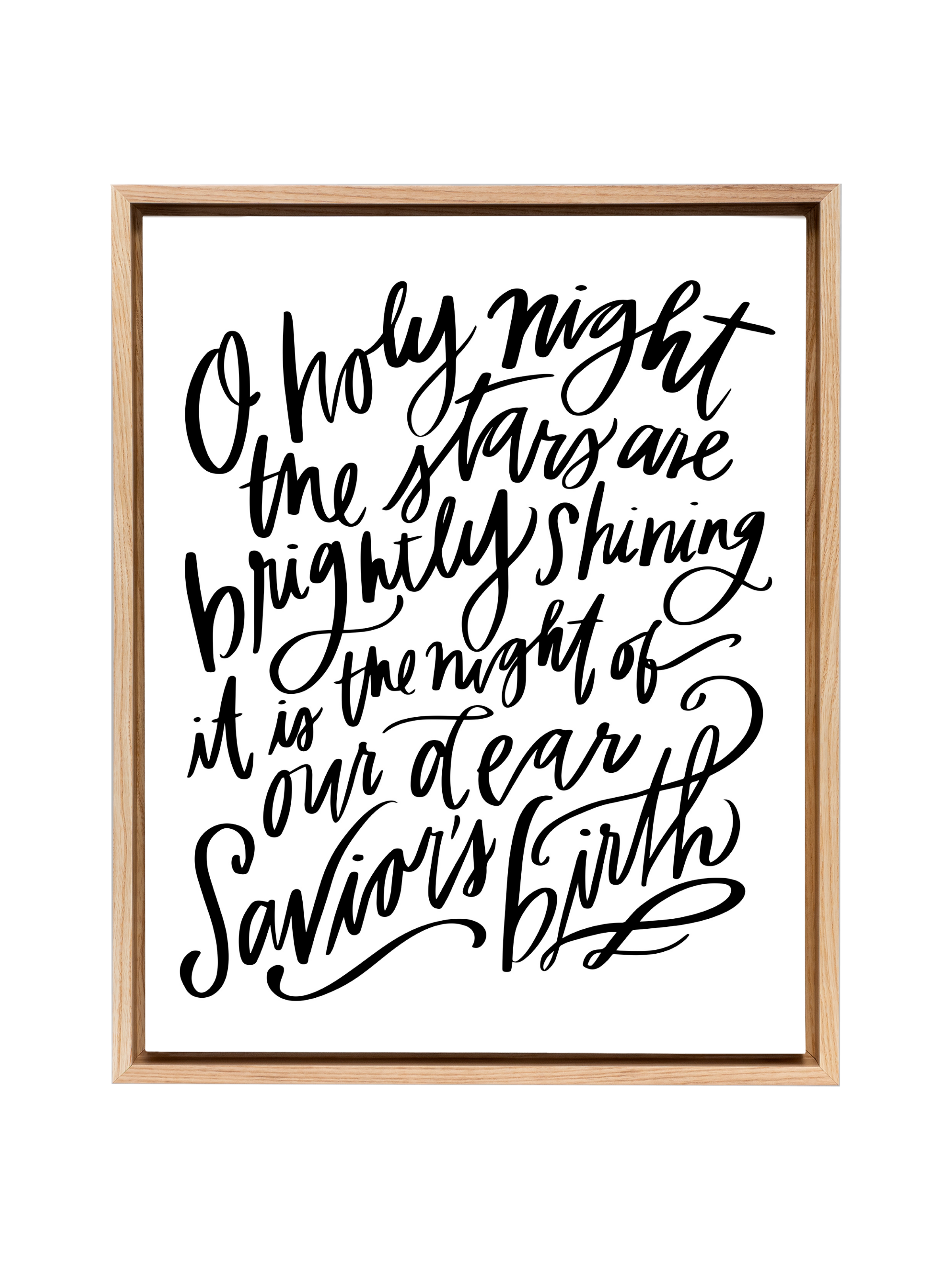 O Holy Night | Pure White | Canvas