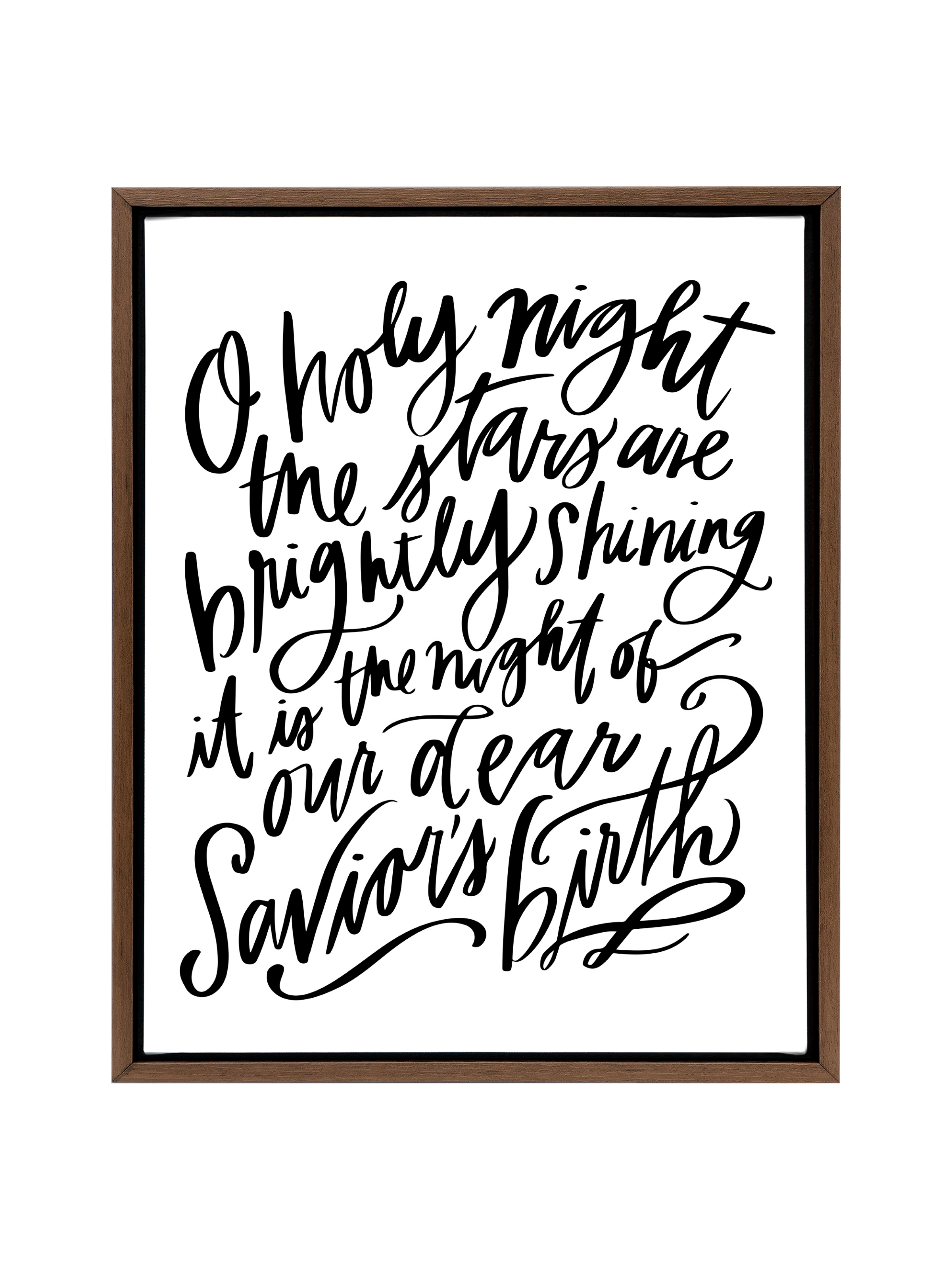 O Holy Night | Pure White | Canvas