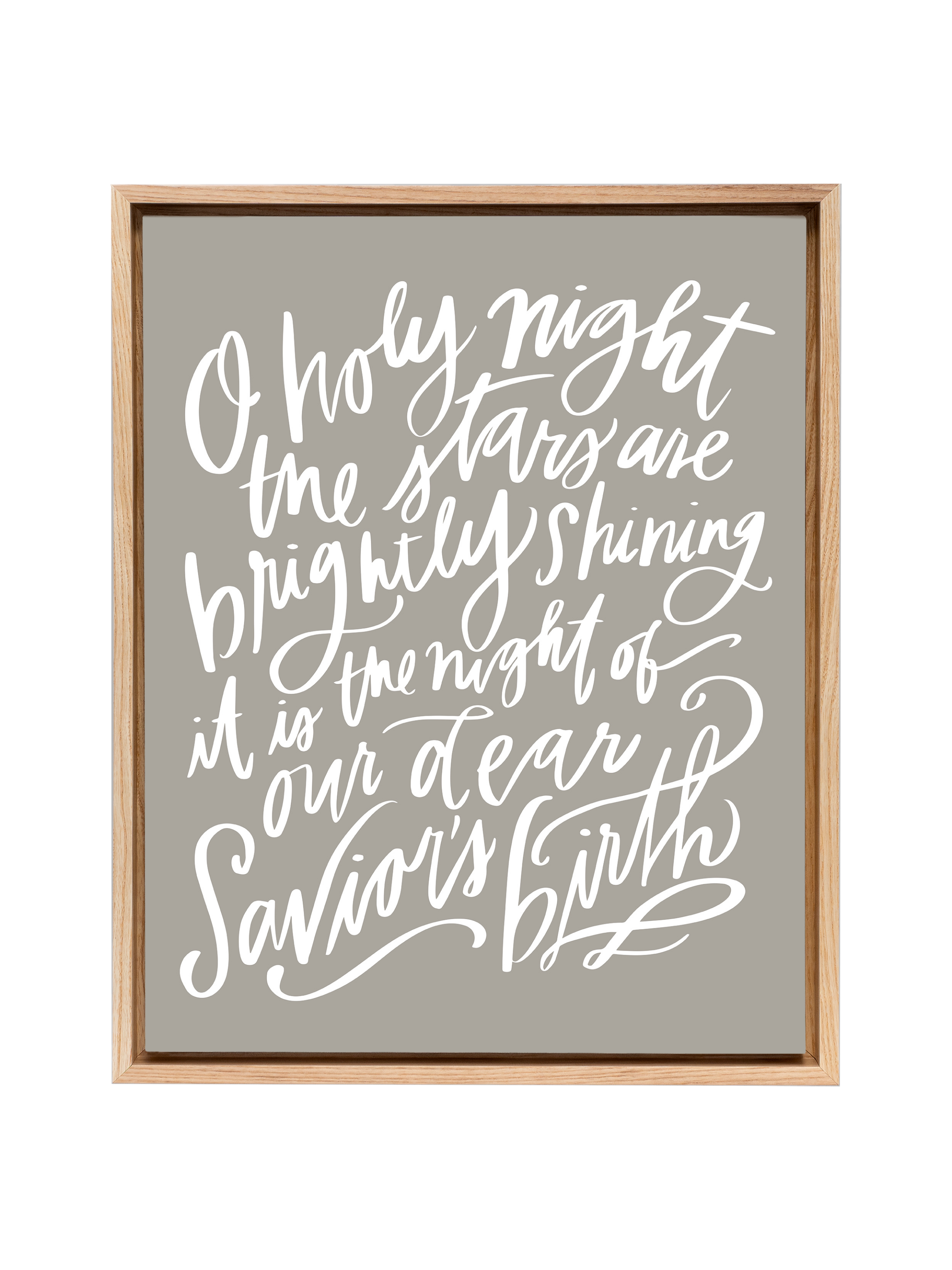 O Holy Night | Warm Grey | Canvas