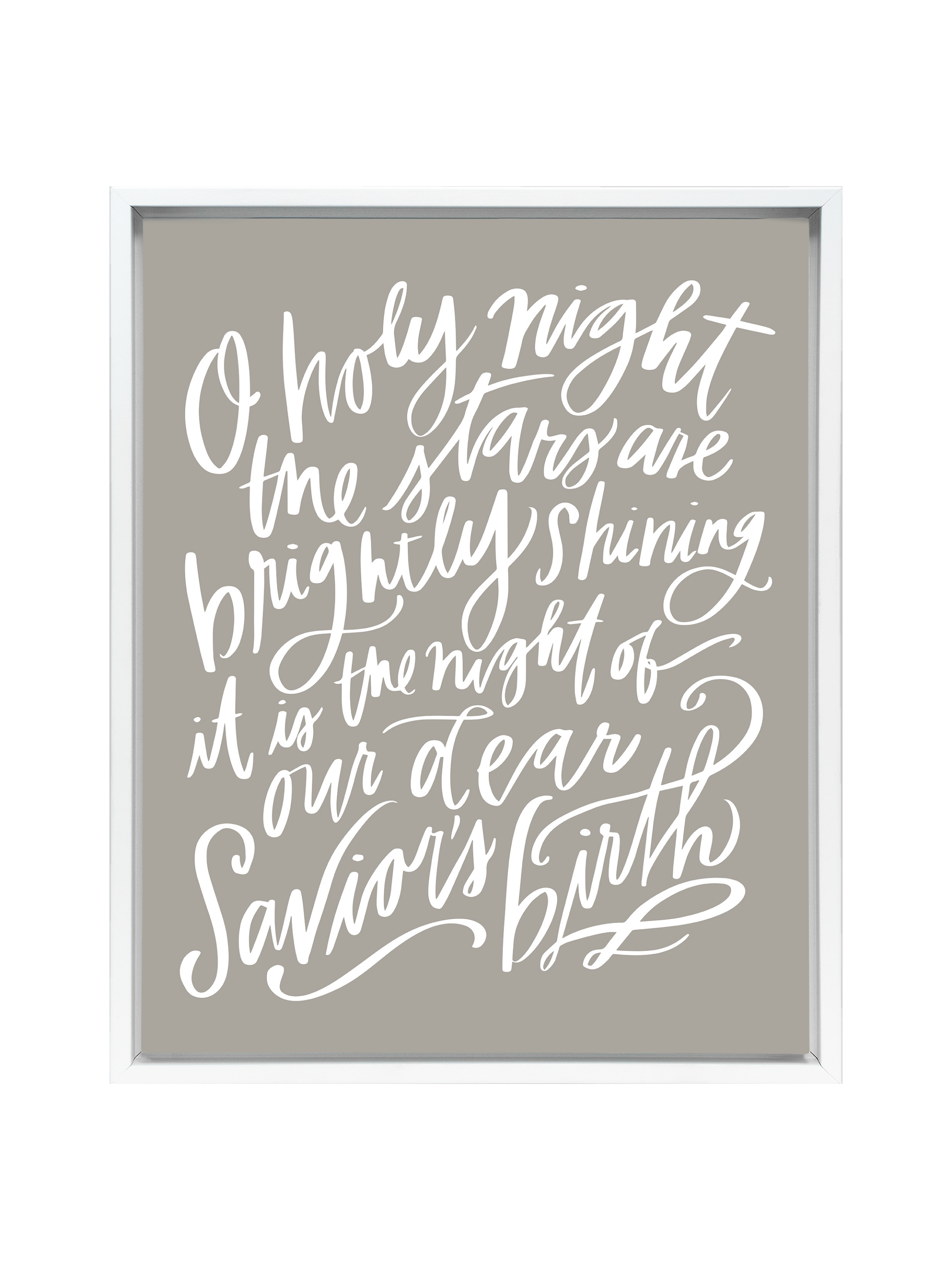 O Holy Night | Warm Grey | Canvas