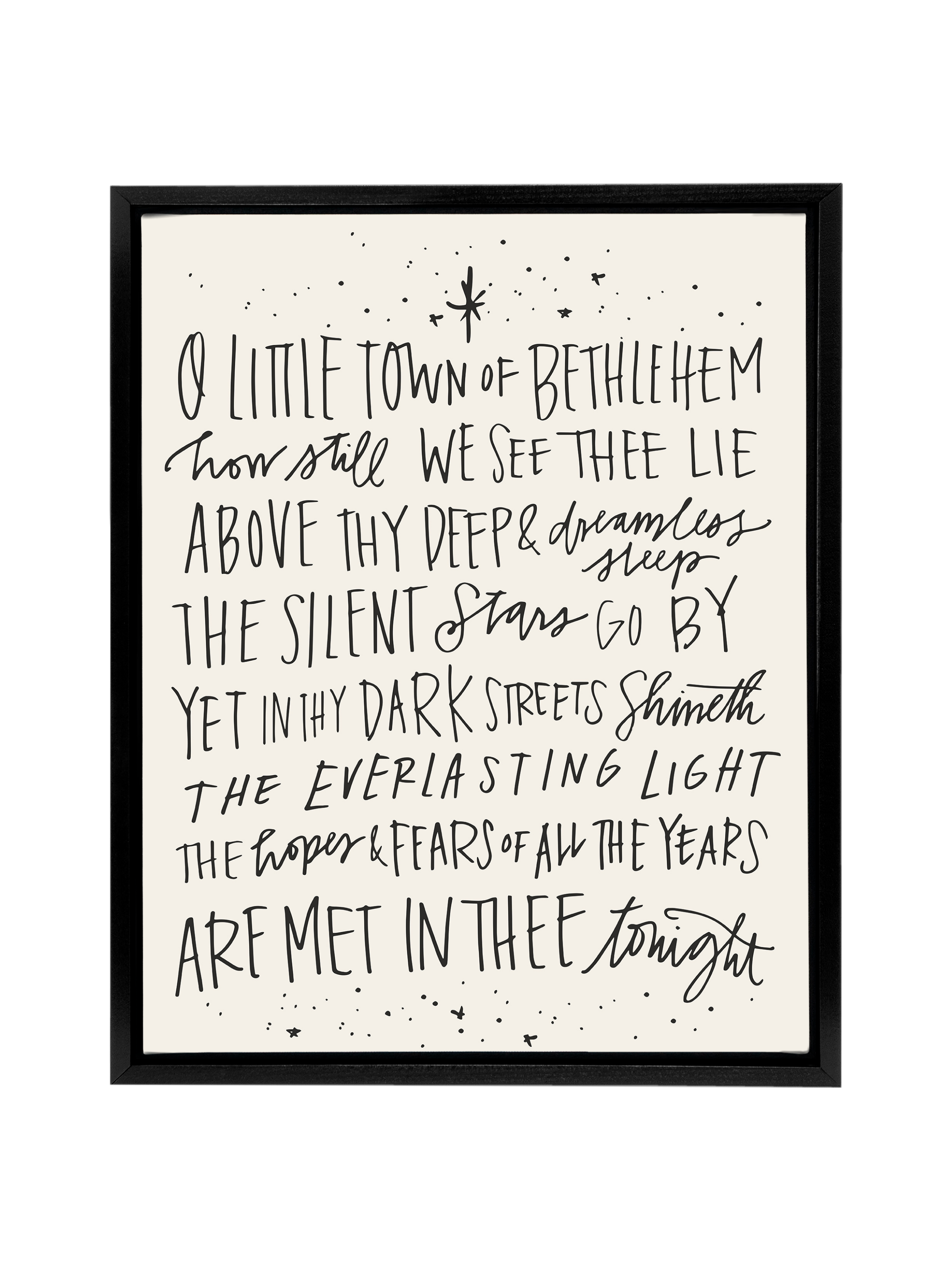 O Little Town of Bethlehem | Alabaster | Canvas