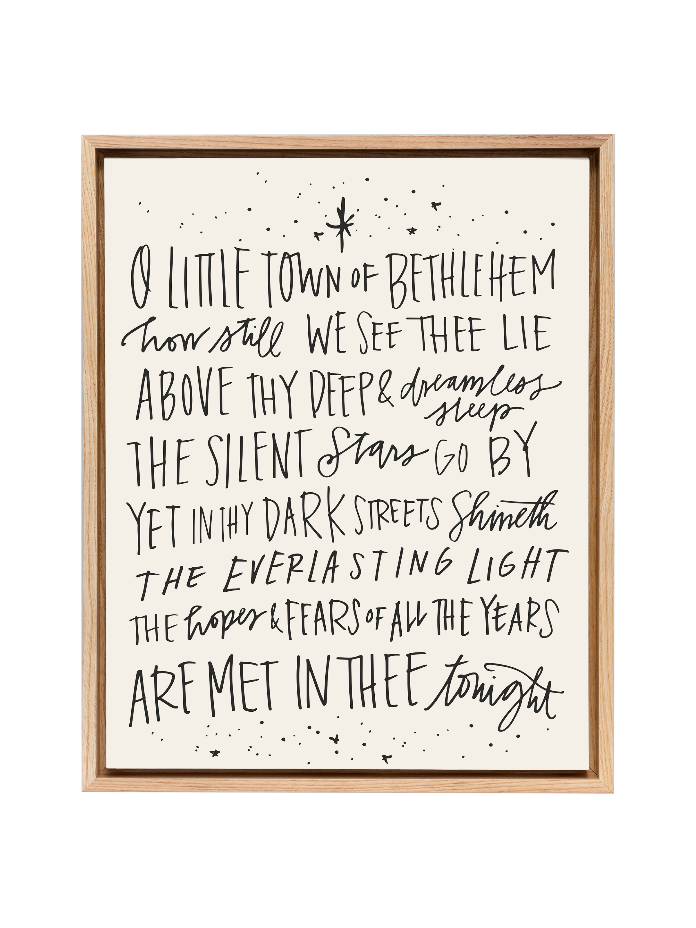 O Little Town of Bethlehem | Alabaster | Canvas