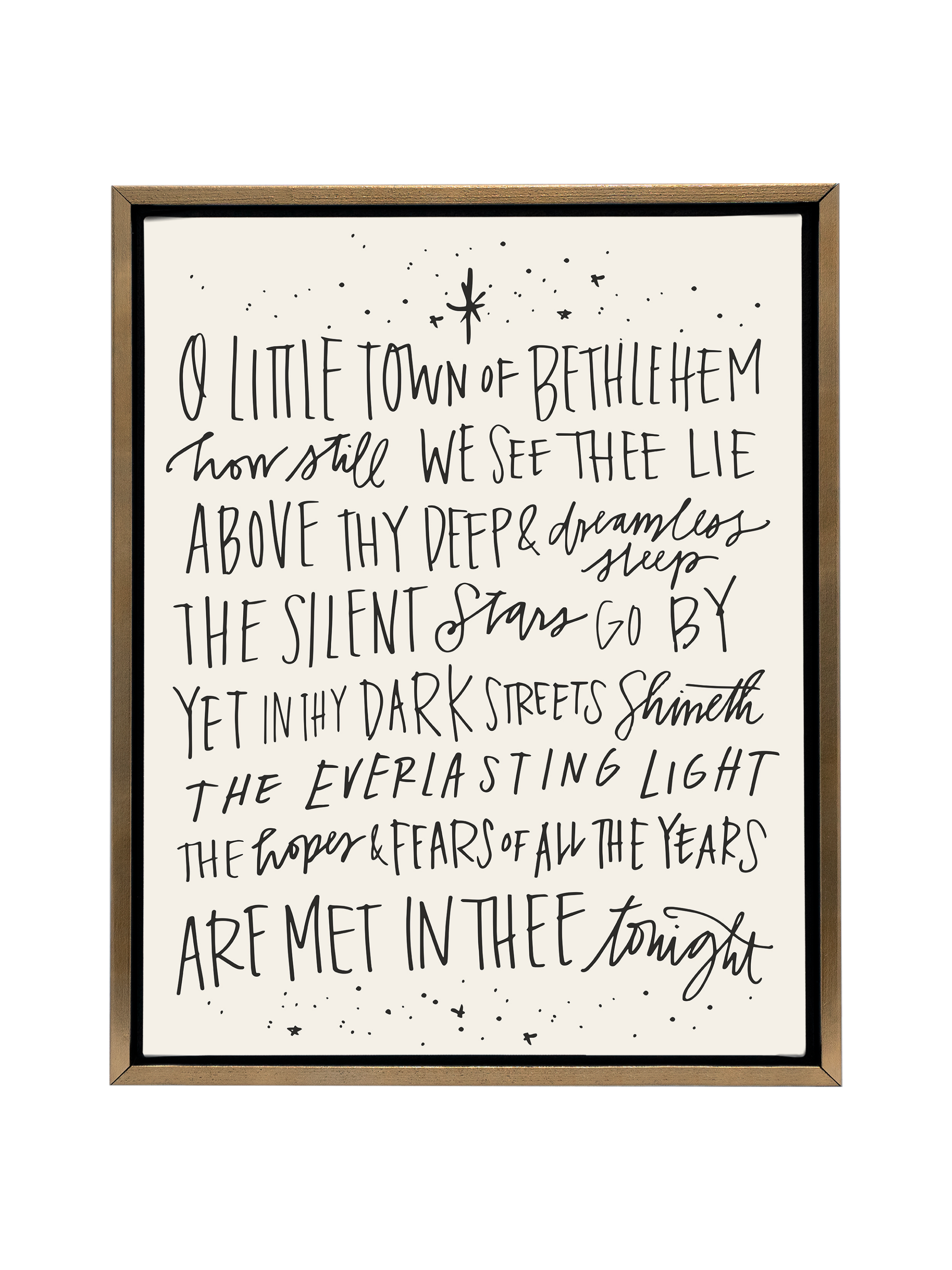 O Little Town of Bethlehem | Alabaster | Canvas