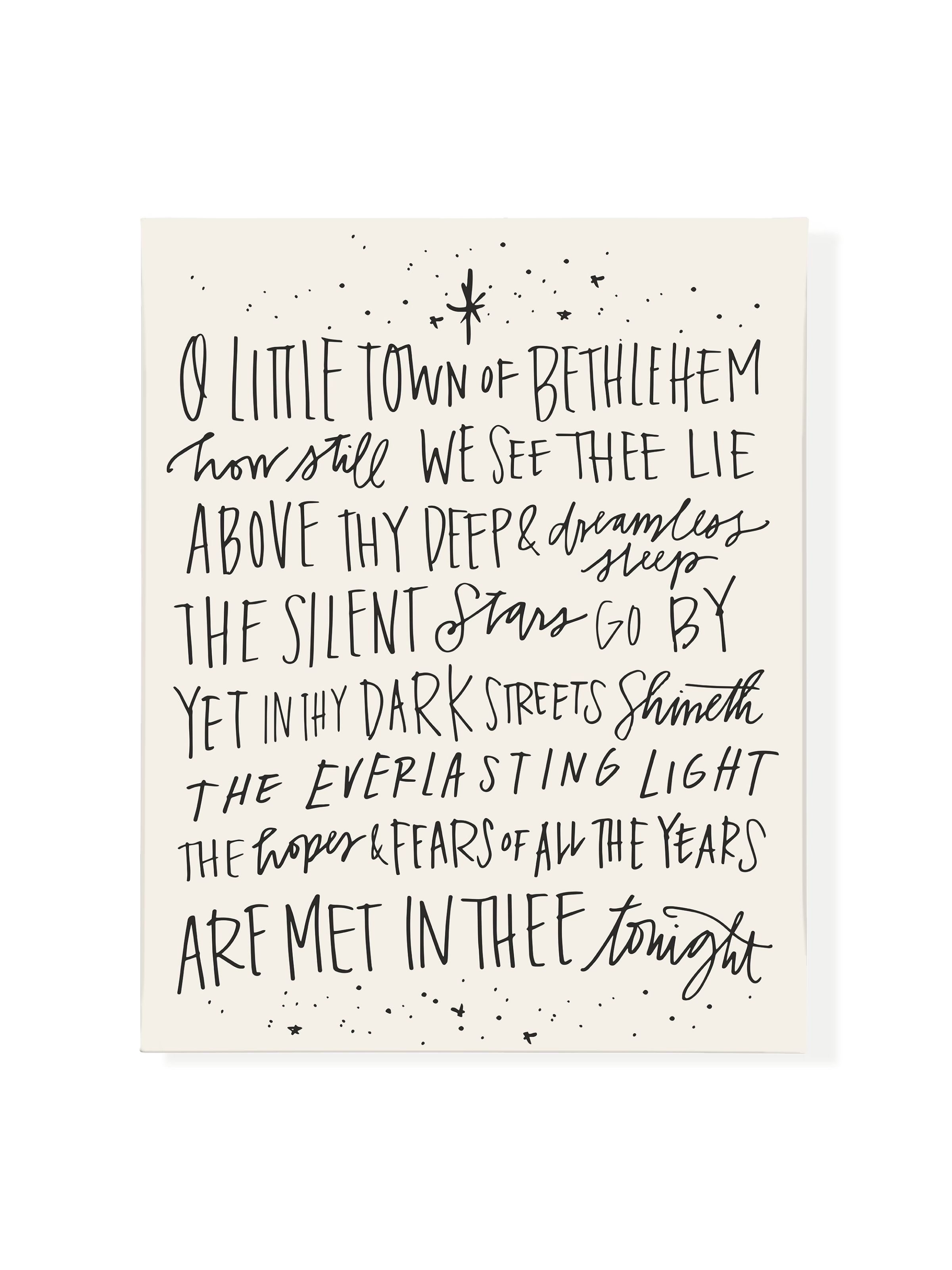 O Little Town of Bethlehem | Alabaster | Canvas