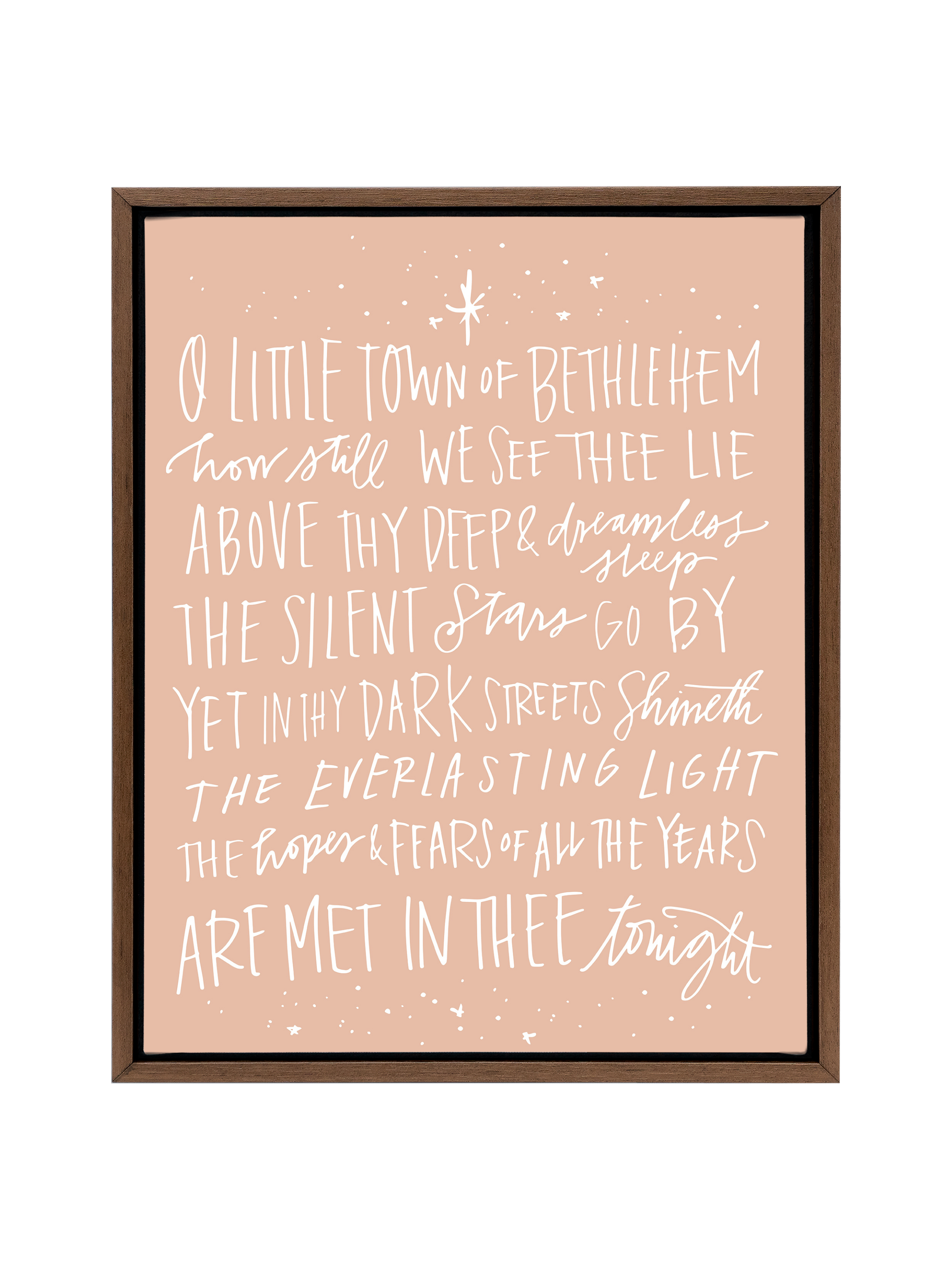 O Little Town of Bethlehem | Cameo | Canvas