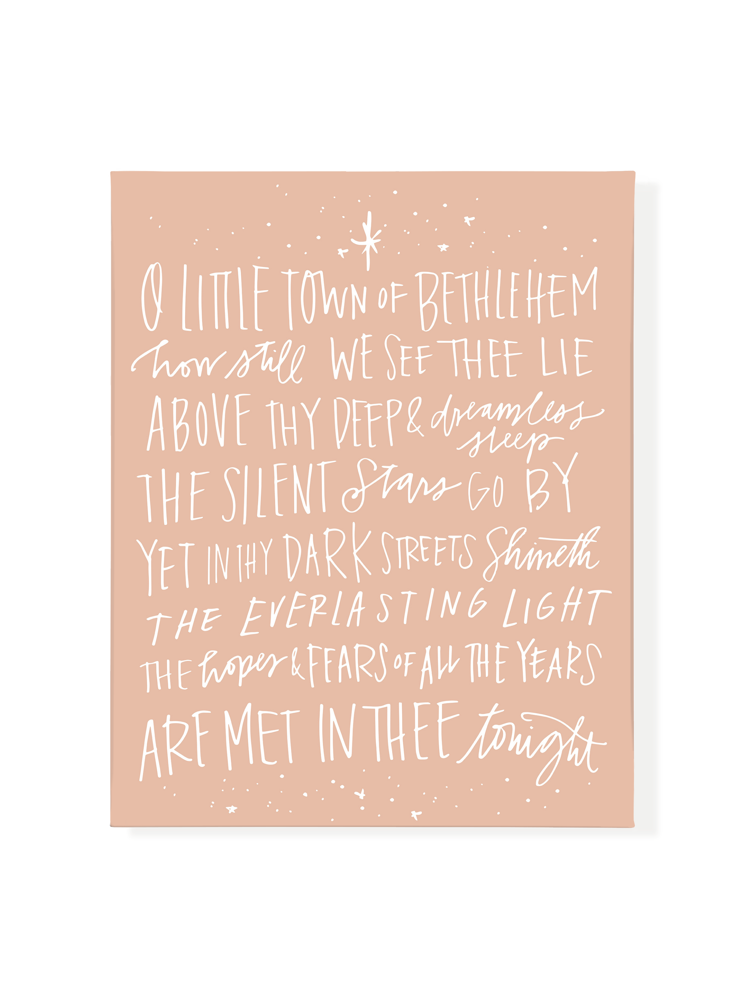 O Little Town of Bethlehem | Cameo | Canvas
