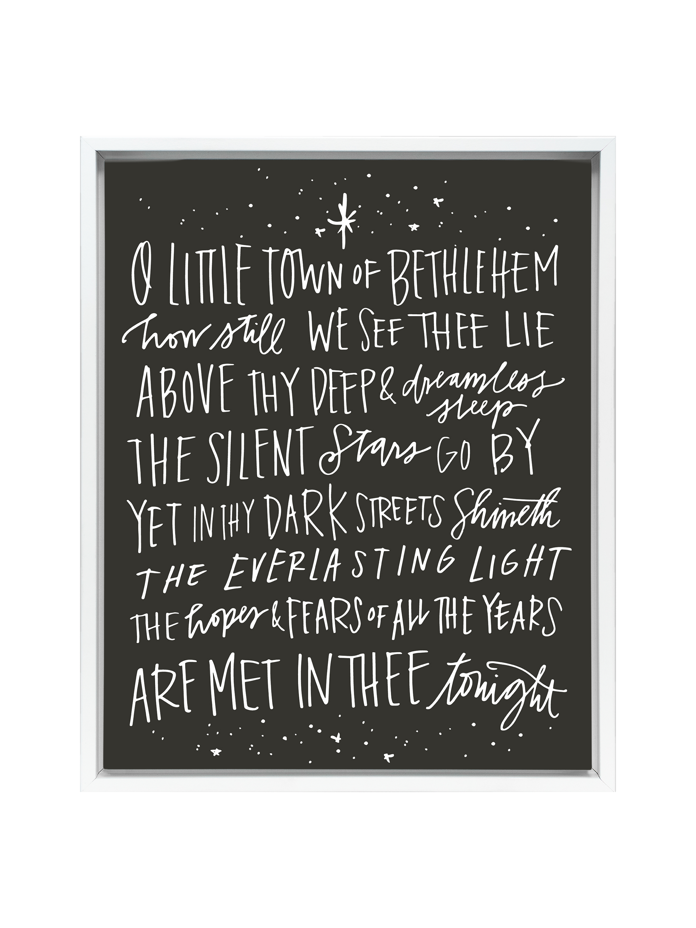 O Little Town of Bethlehem | Charcoal | Canvas