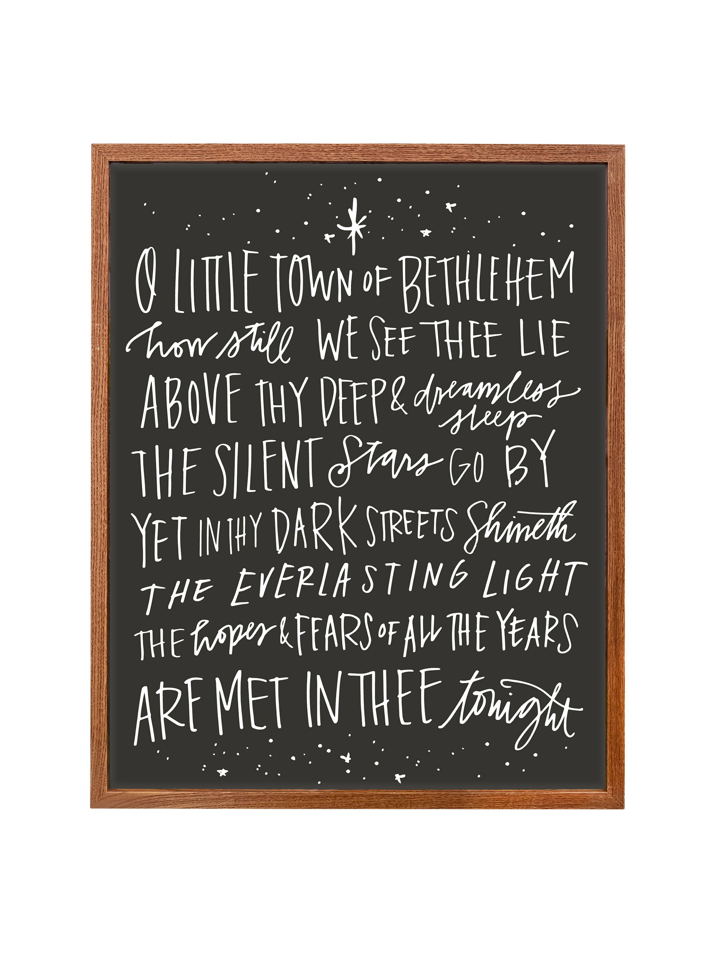 O Little Town of Bethlehem | Charcoal | Canvas