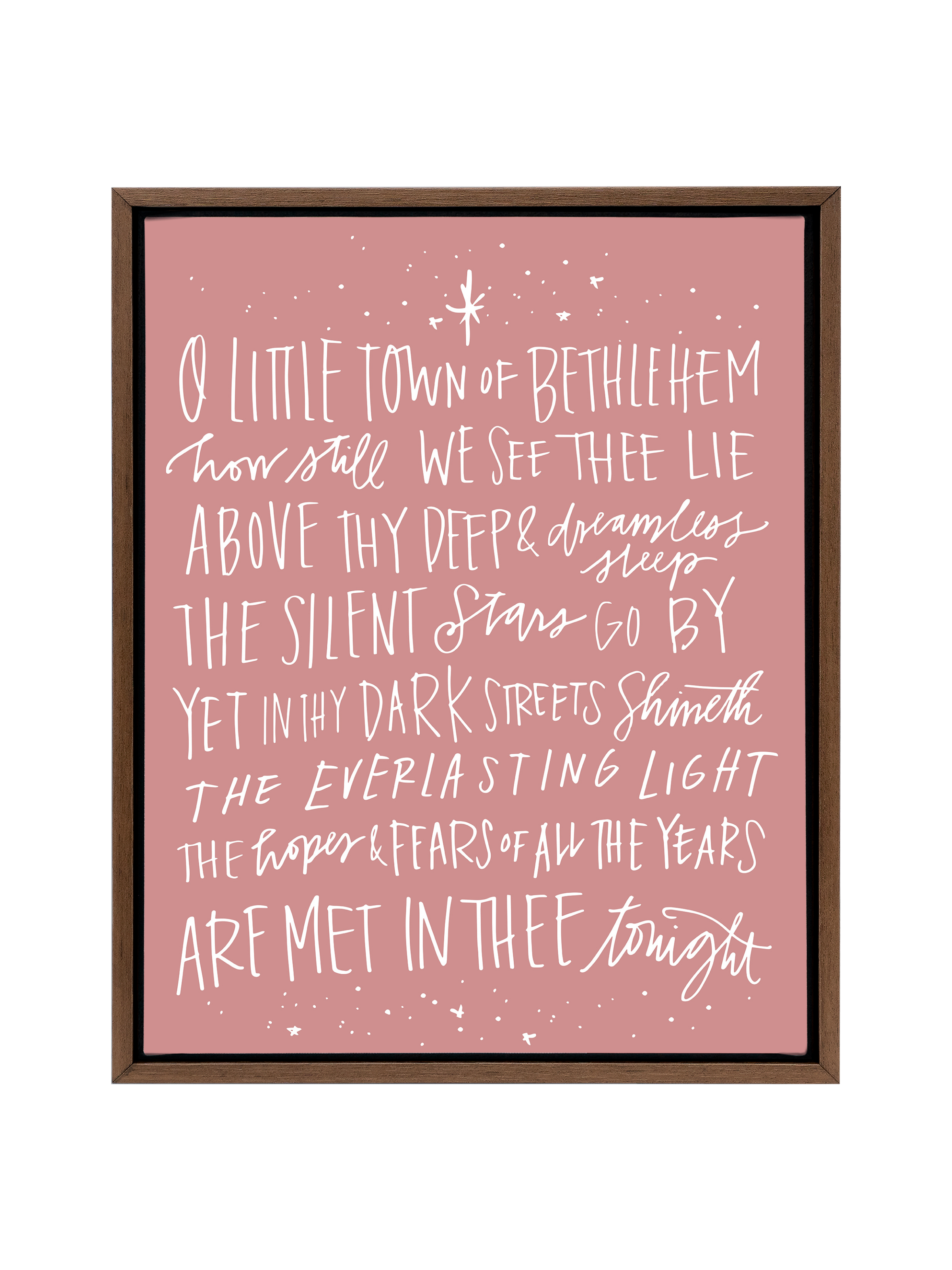 O Little Town of Bethlehem | Mauve | Canvas
