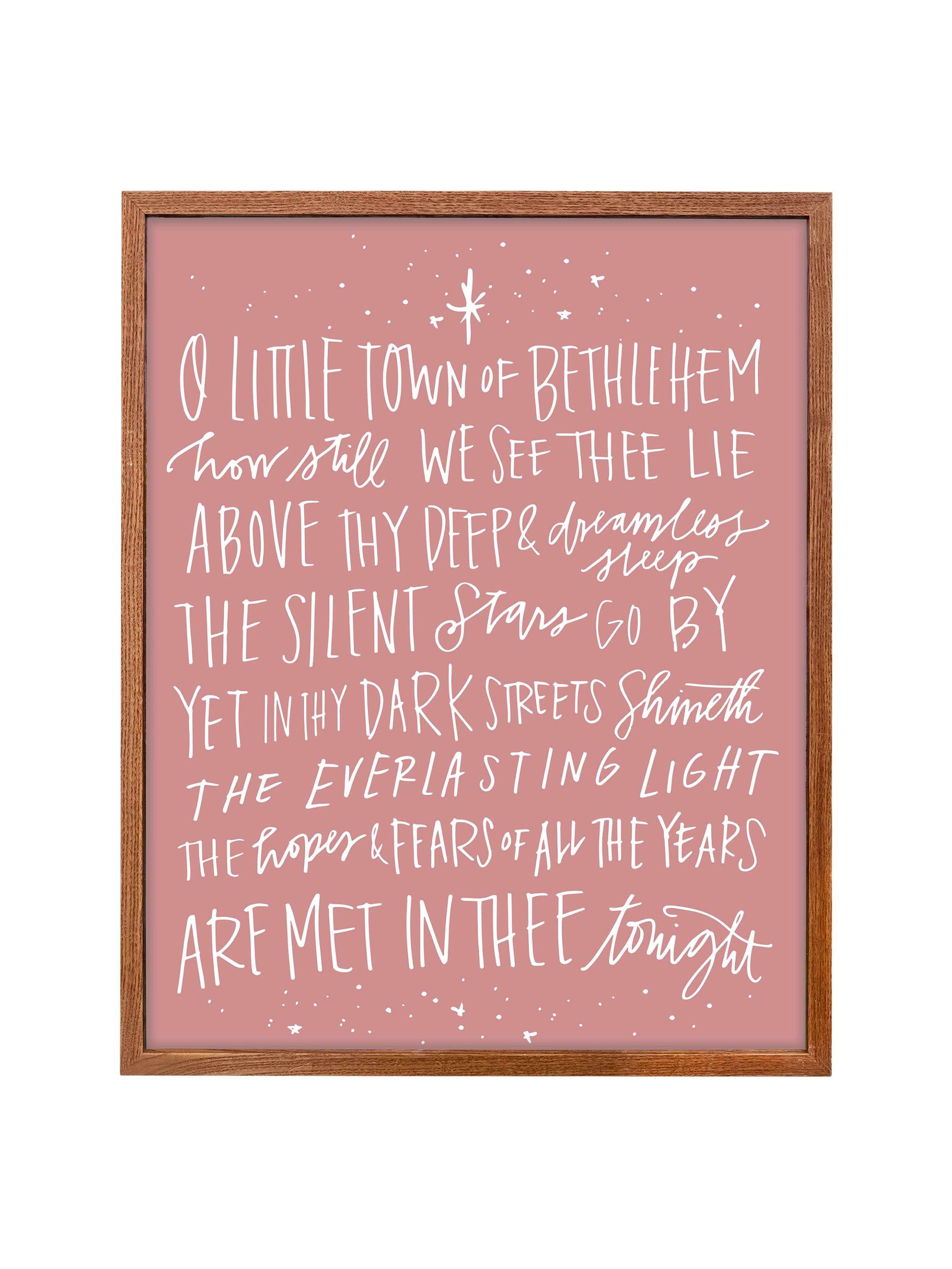 O Little Town of Bethlehem | Mauve | Canvas