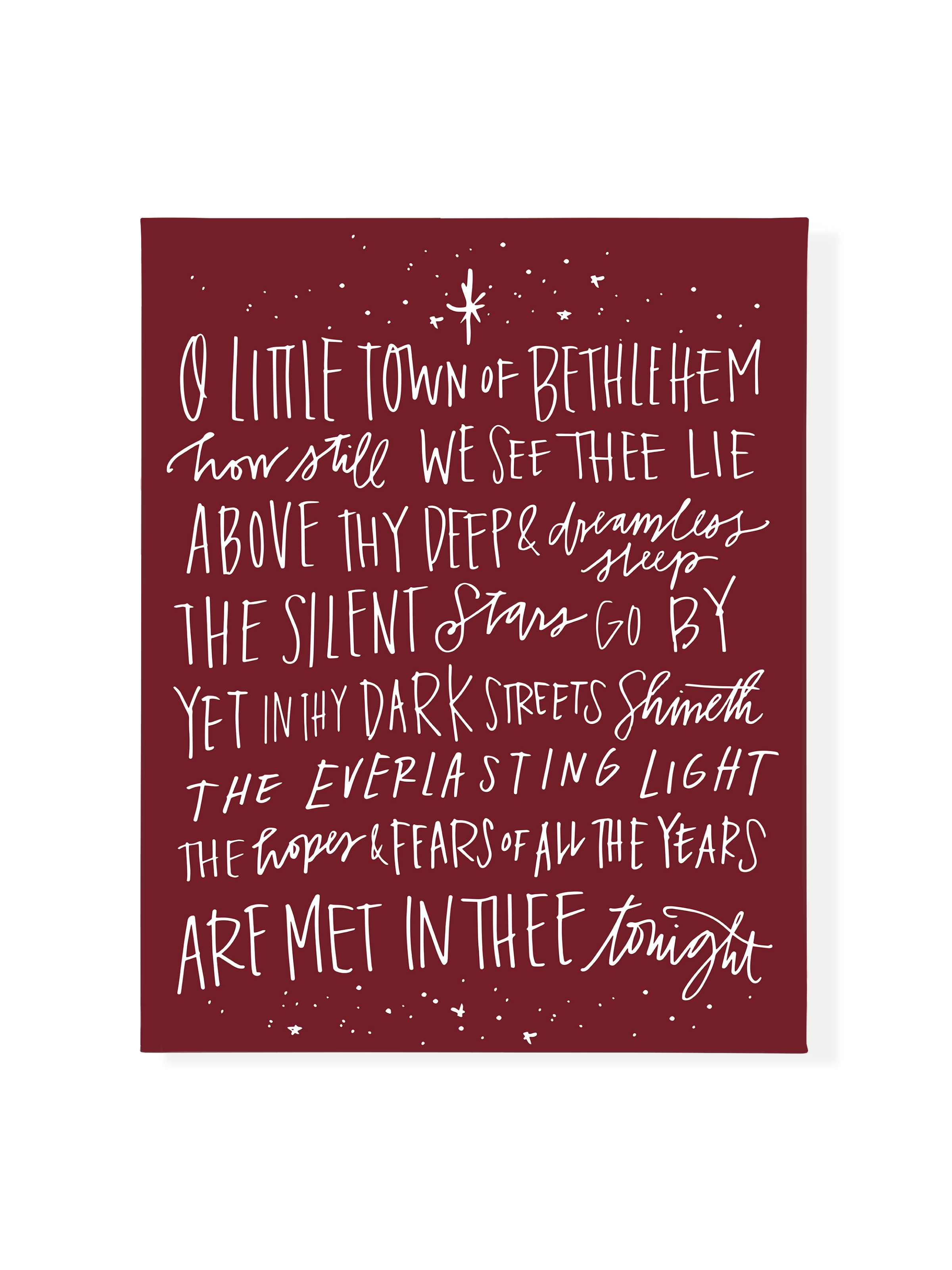 O Little Town of Bethlehem | Pomegranate | Canvas