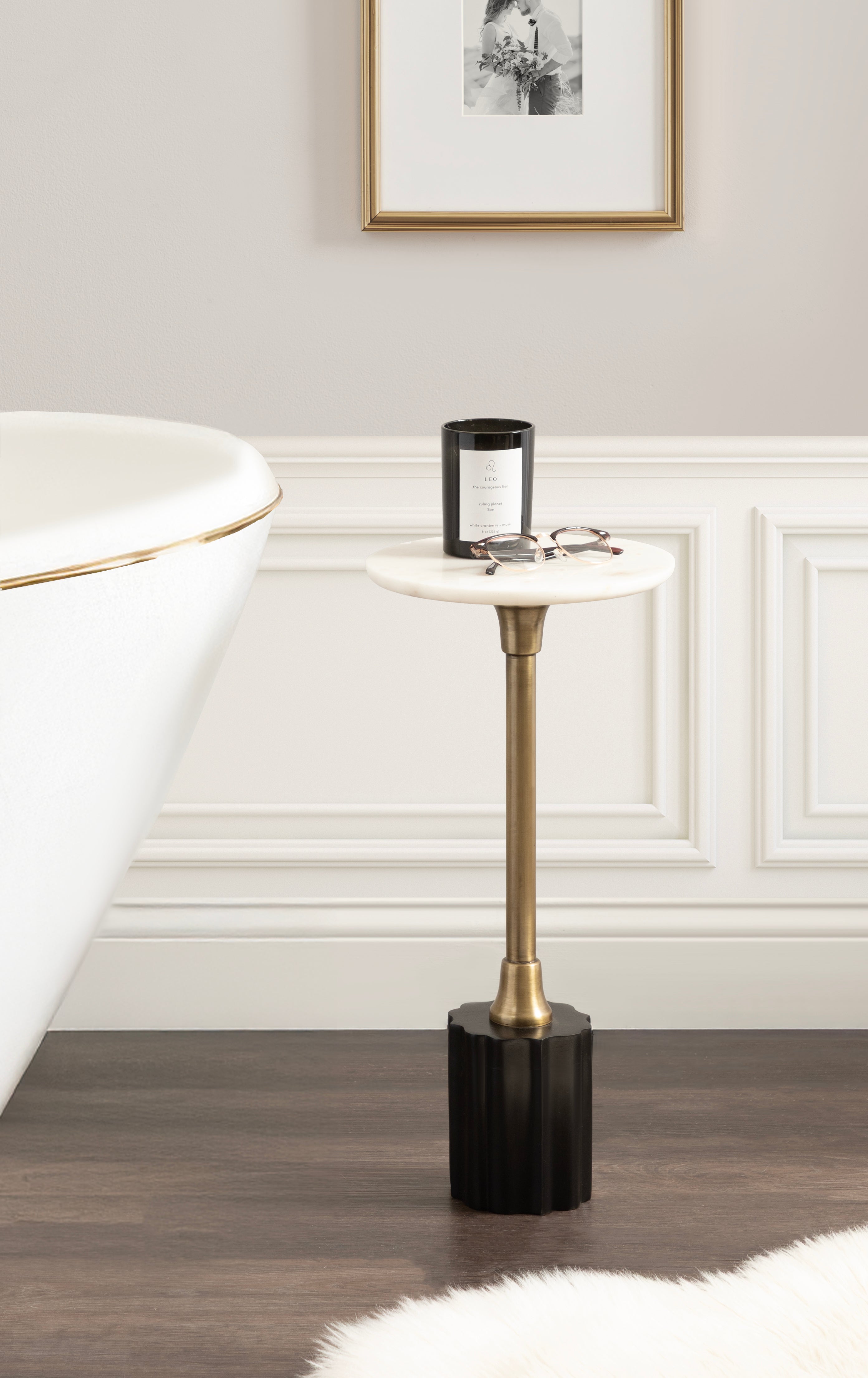 Nisha Round Marble Drink Table