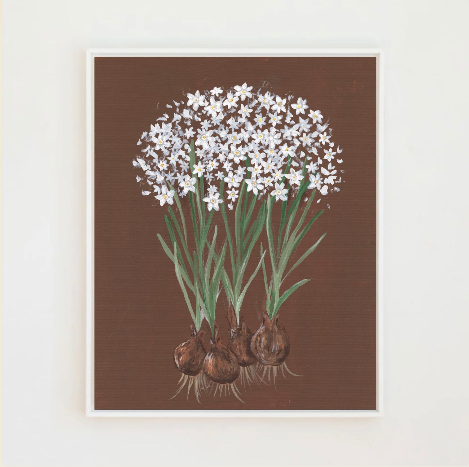 Paperwhite Botanical Canvas Wall Art