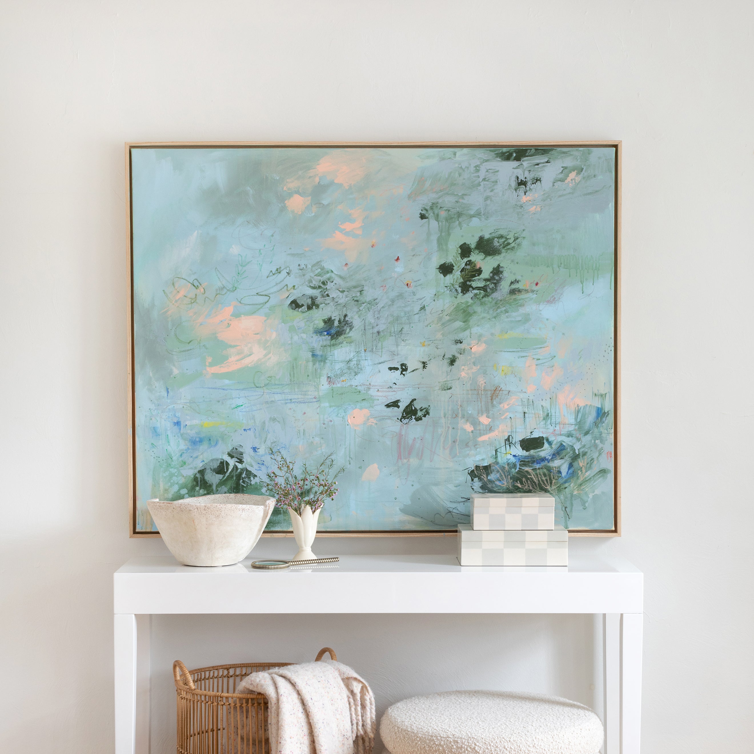 Petals Under Water Canvas Wall Art