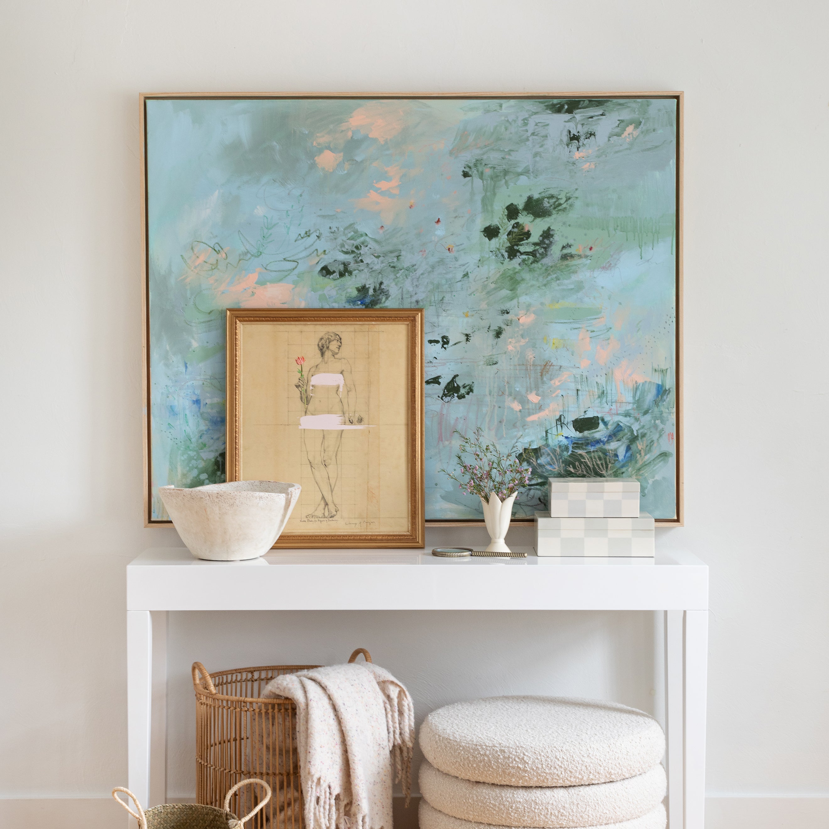Petals Under Water Canvas Wall Art