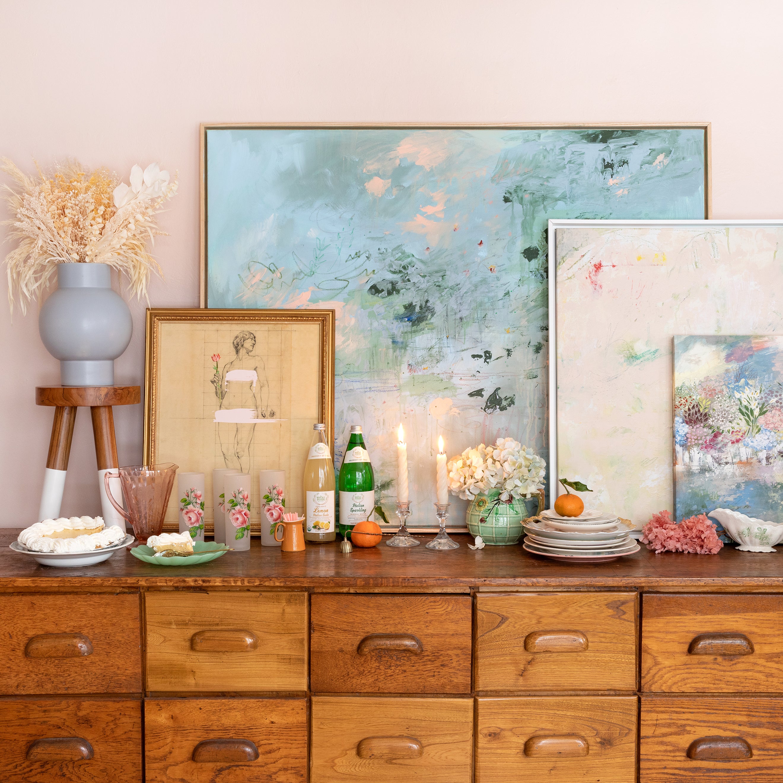 Petals Under Water Canvas Wall Art