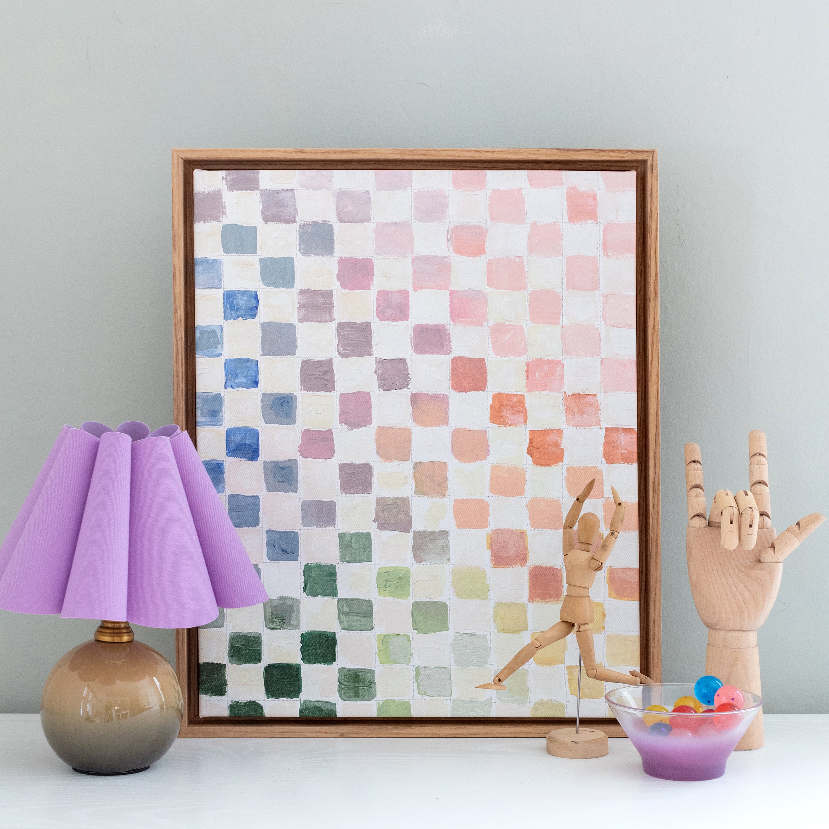 Rainbow Checks | Canvas
