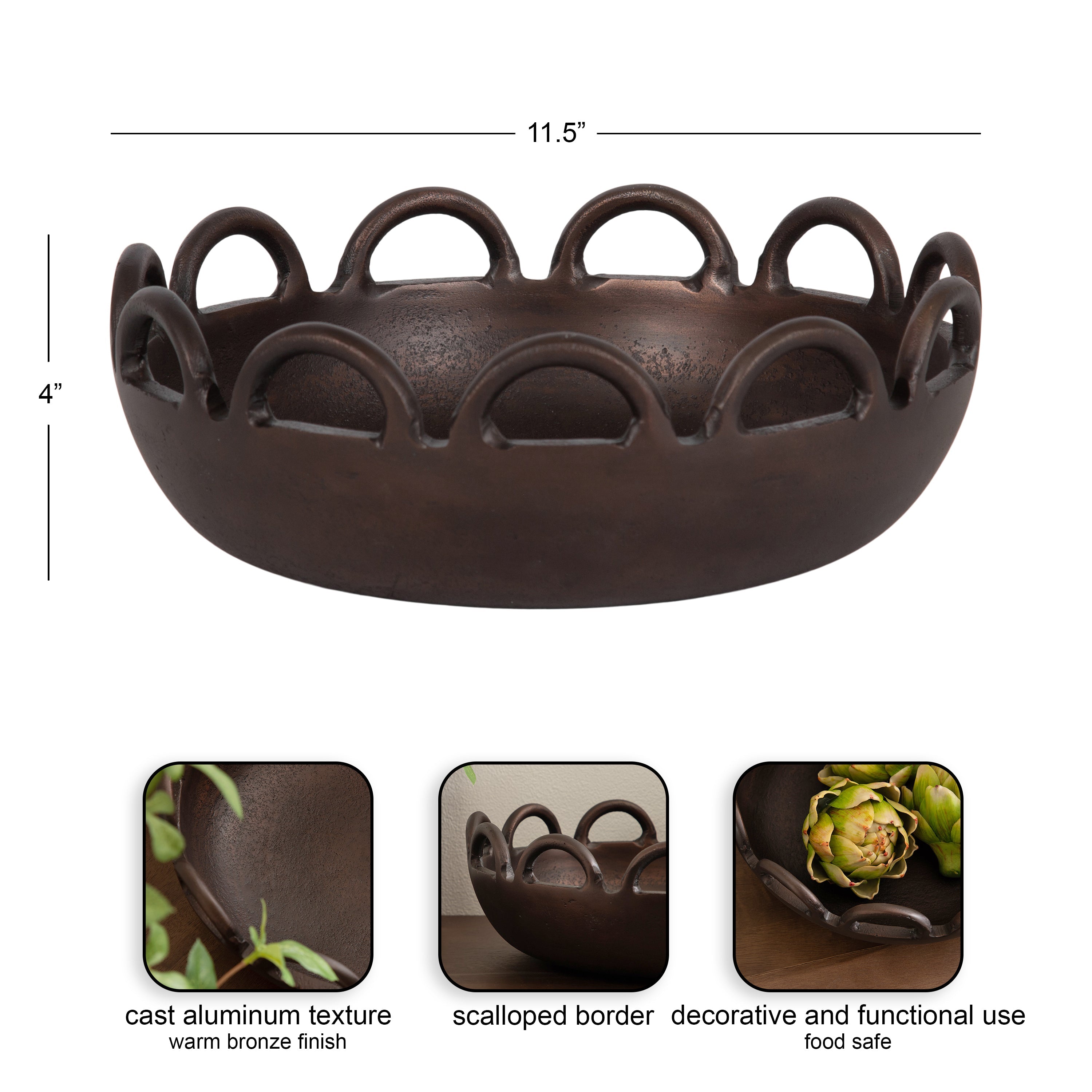 Lusila Metal Loop Serving Bowl