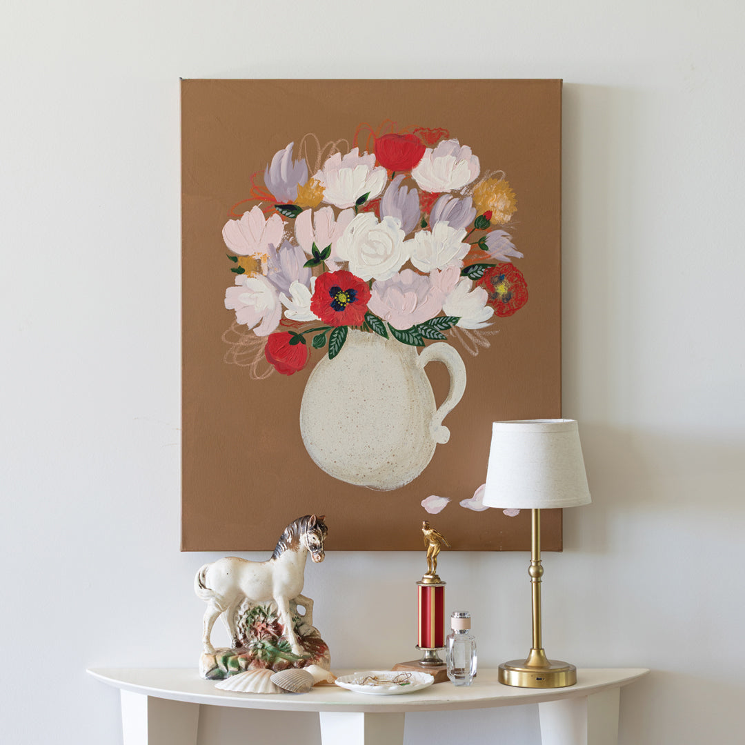 Poppies and Peonies Canvas Wall Art