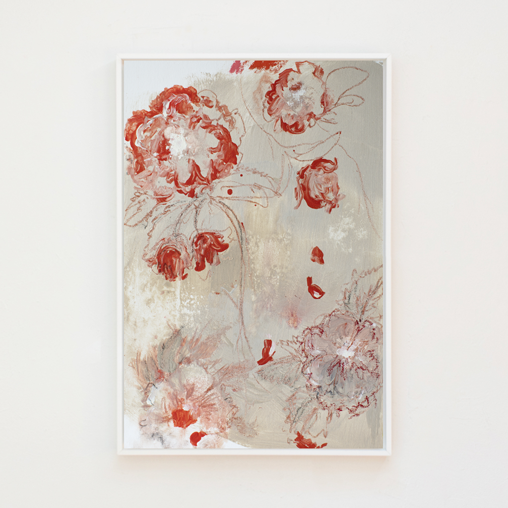 Poppies on Clay Canvas Wall Art . Rectangle