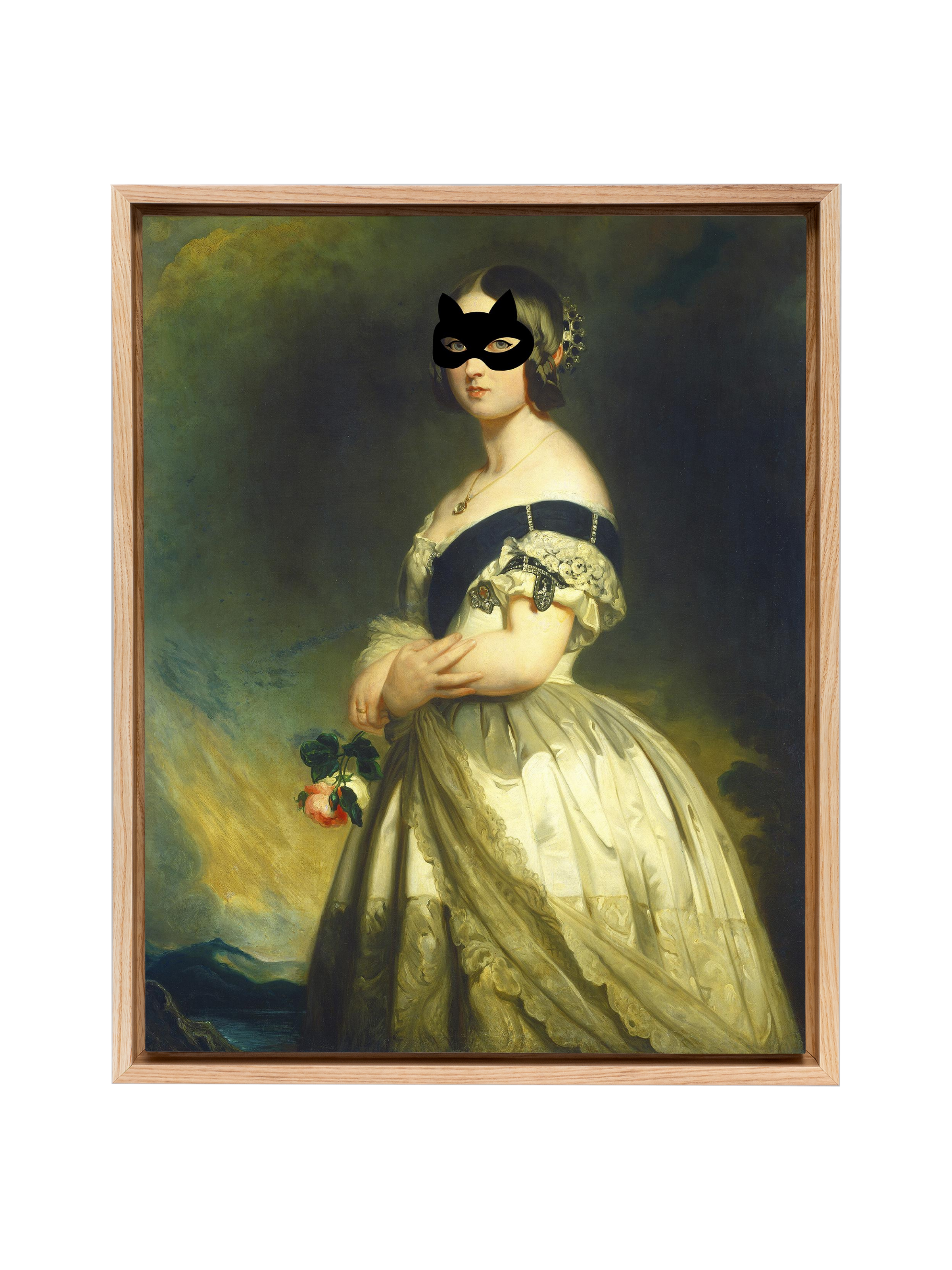Queen Victoria and Her Cat Mask | Canvas
