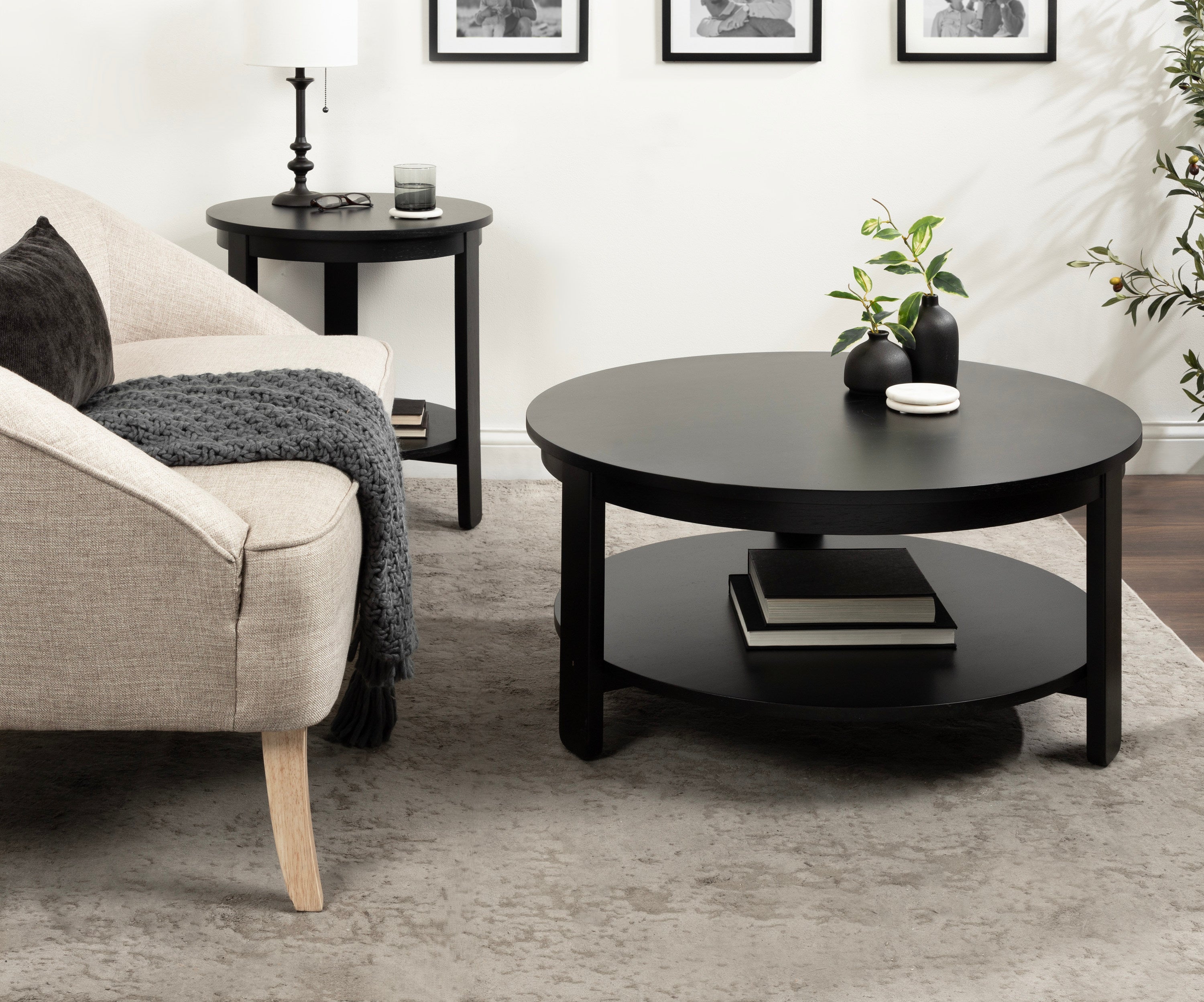 Foxford Round Wood Side Table