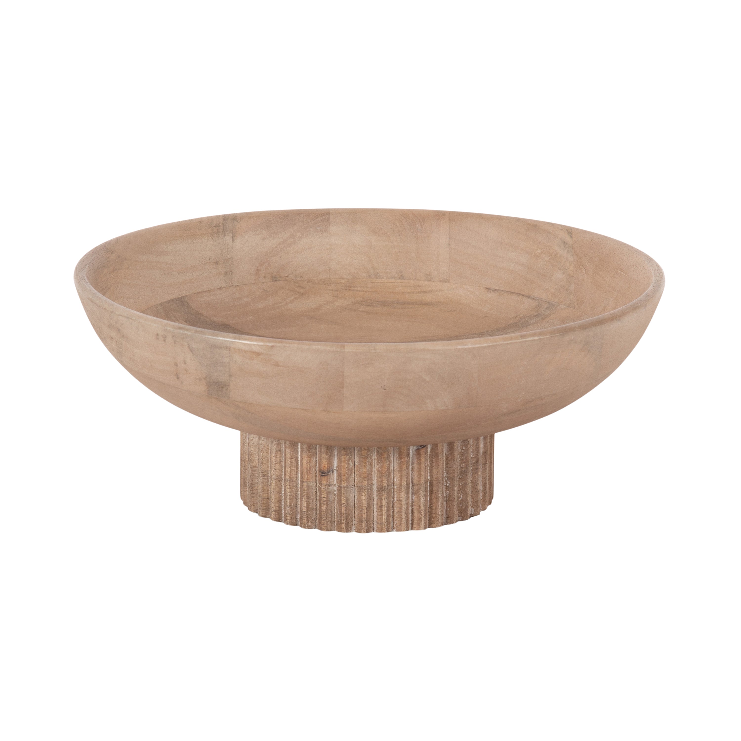 Rooks Ribbed Wood Bowl