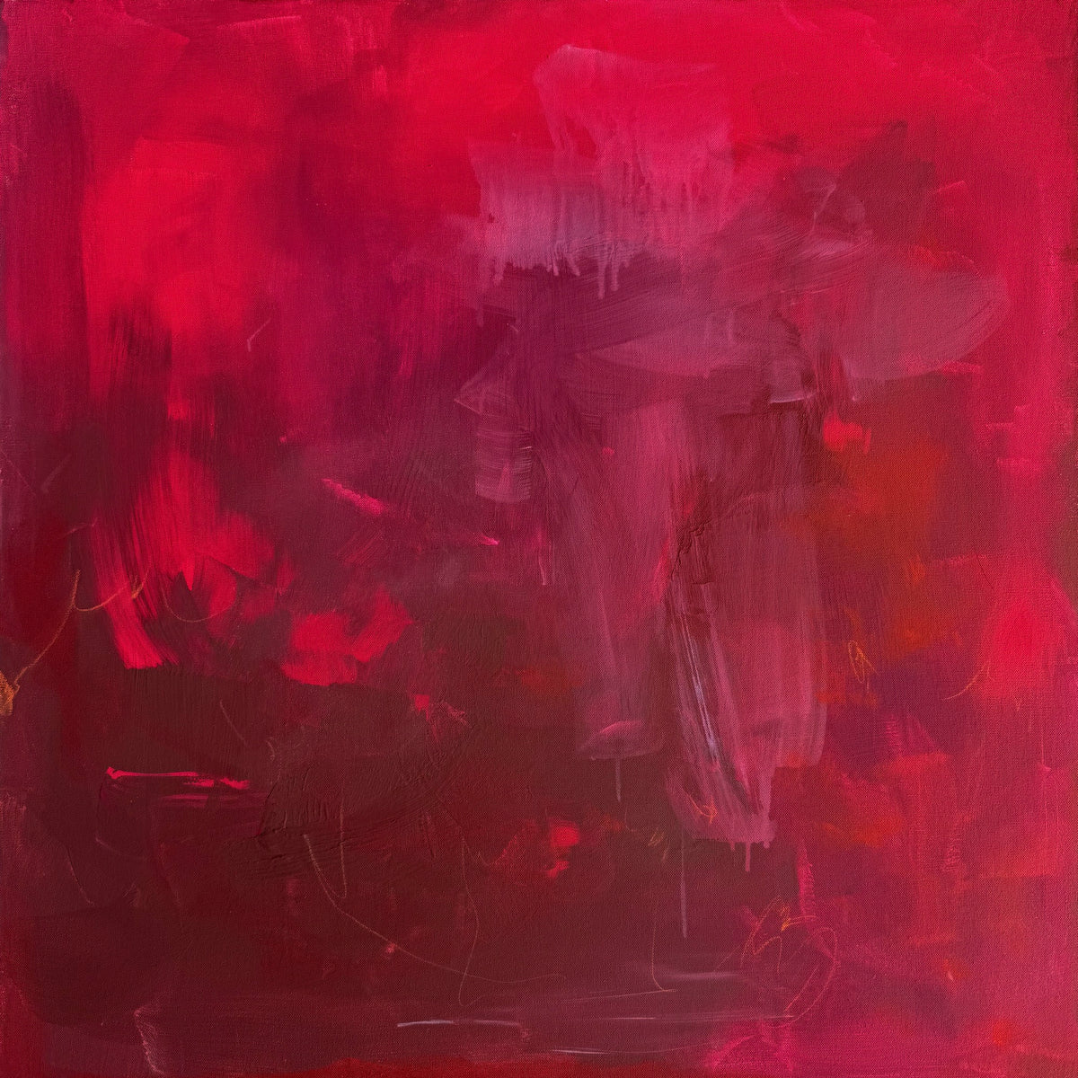 RED Canvas Wall Art . Square