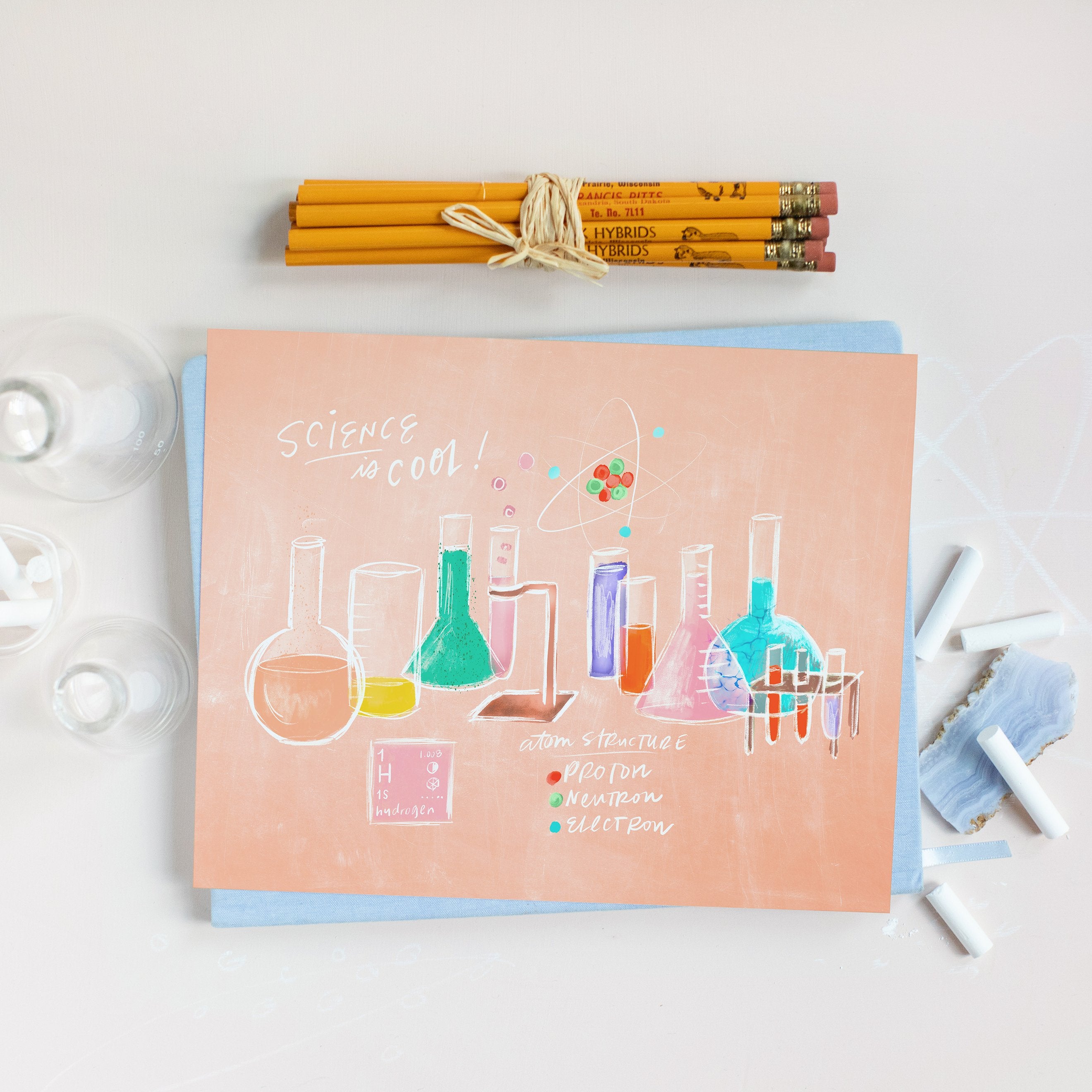 Science is Cool | Chalky Peach | Canvas