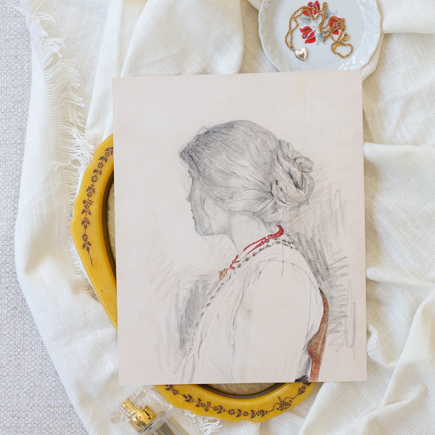 Woman with Beads | Canvas