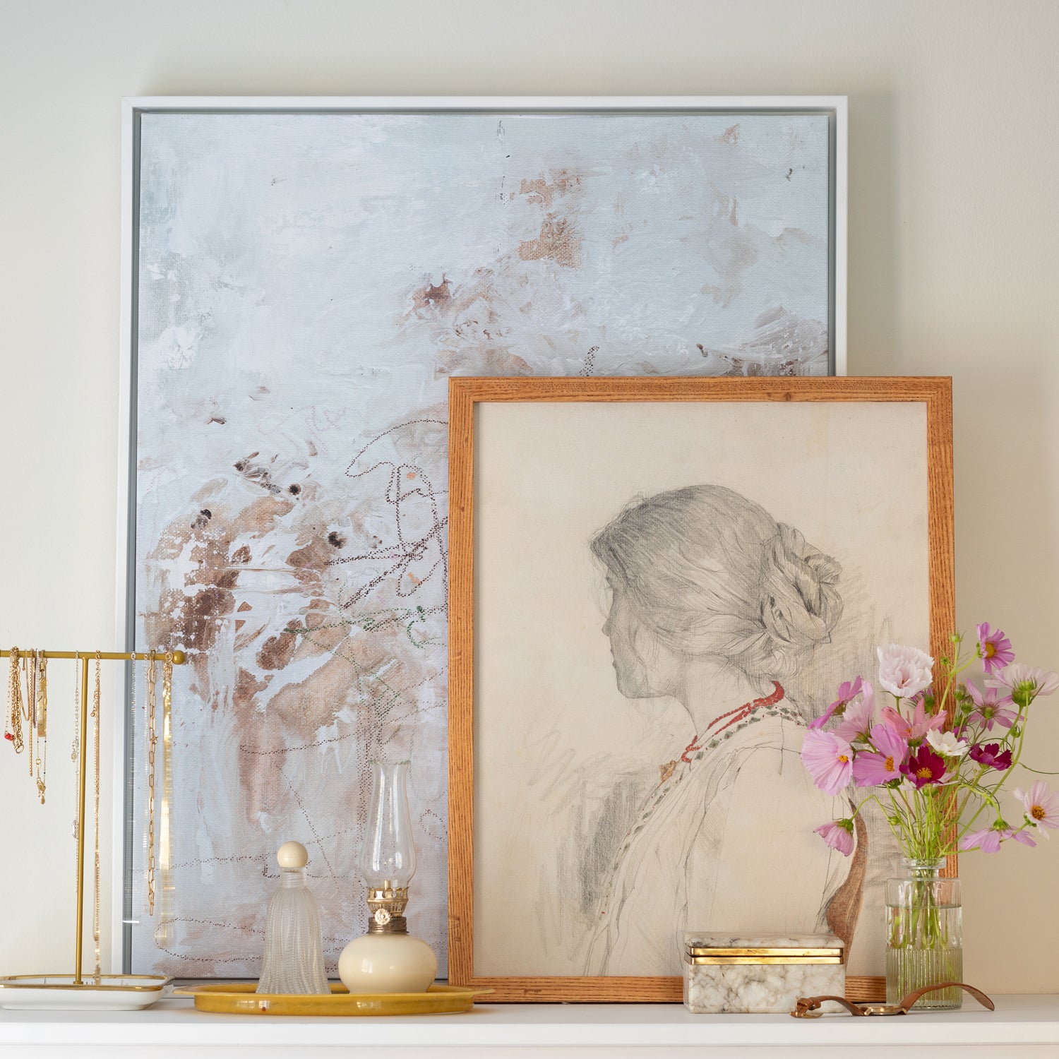 Vintage Western Woman Canvas Wall Art