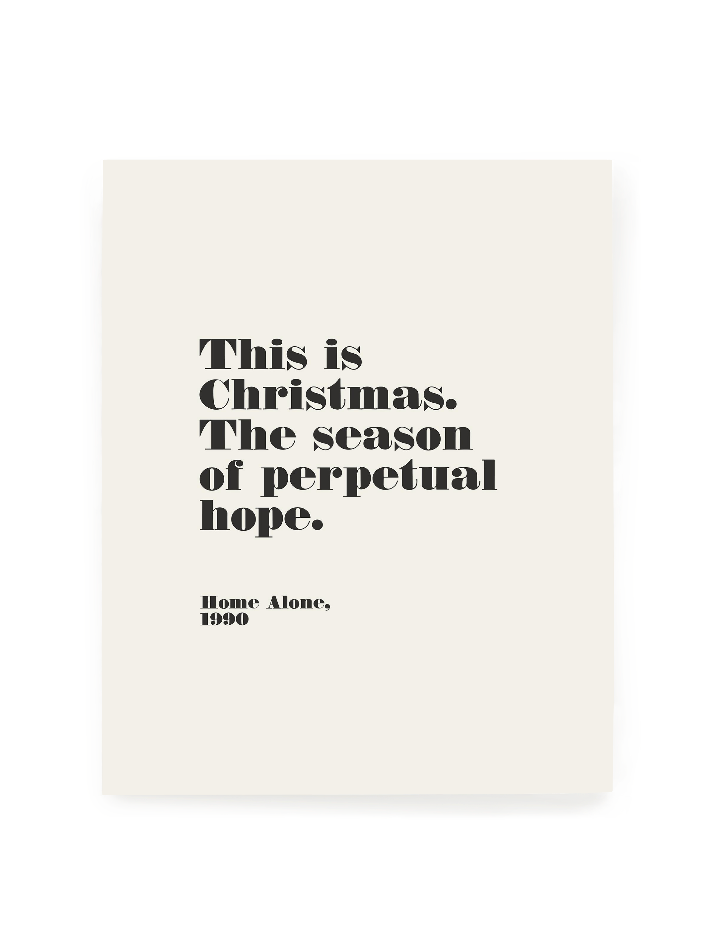 Home Alone Hope | Alabaster | Art Print