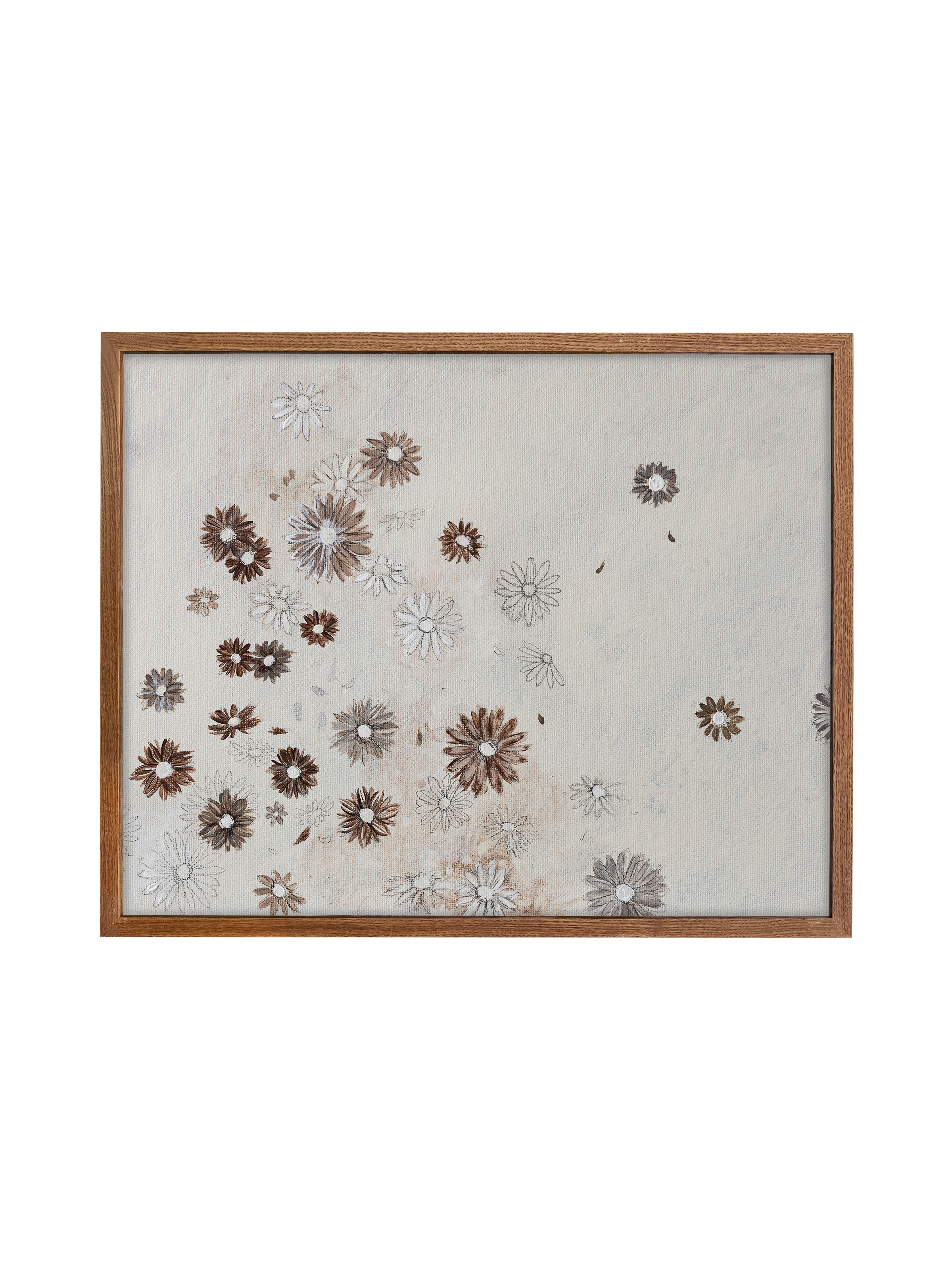 Scattered Sepia Daisies | Canvas