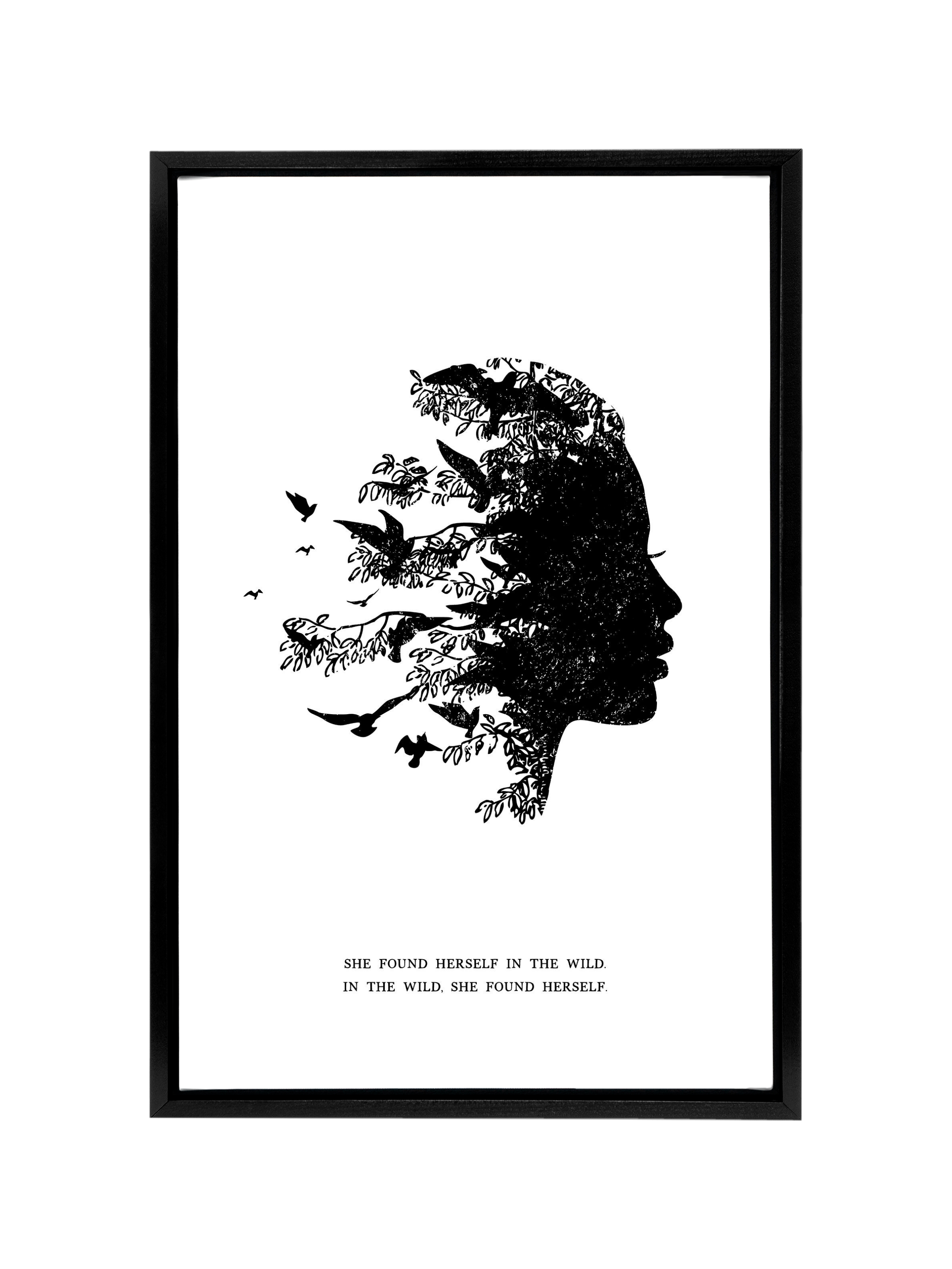 She Found Herself in the Wild | Pure White | Canvas