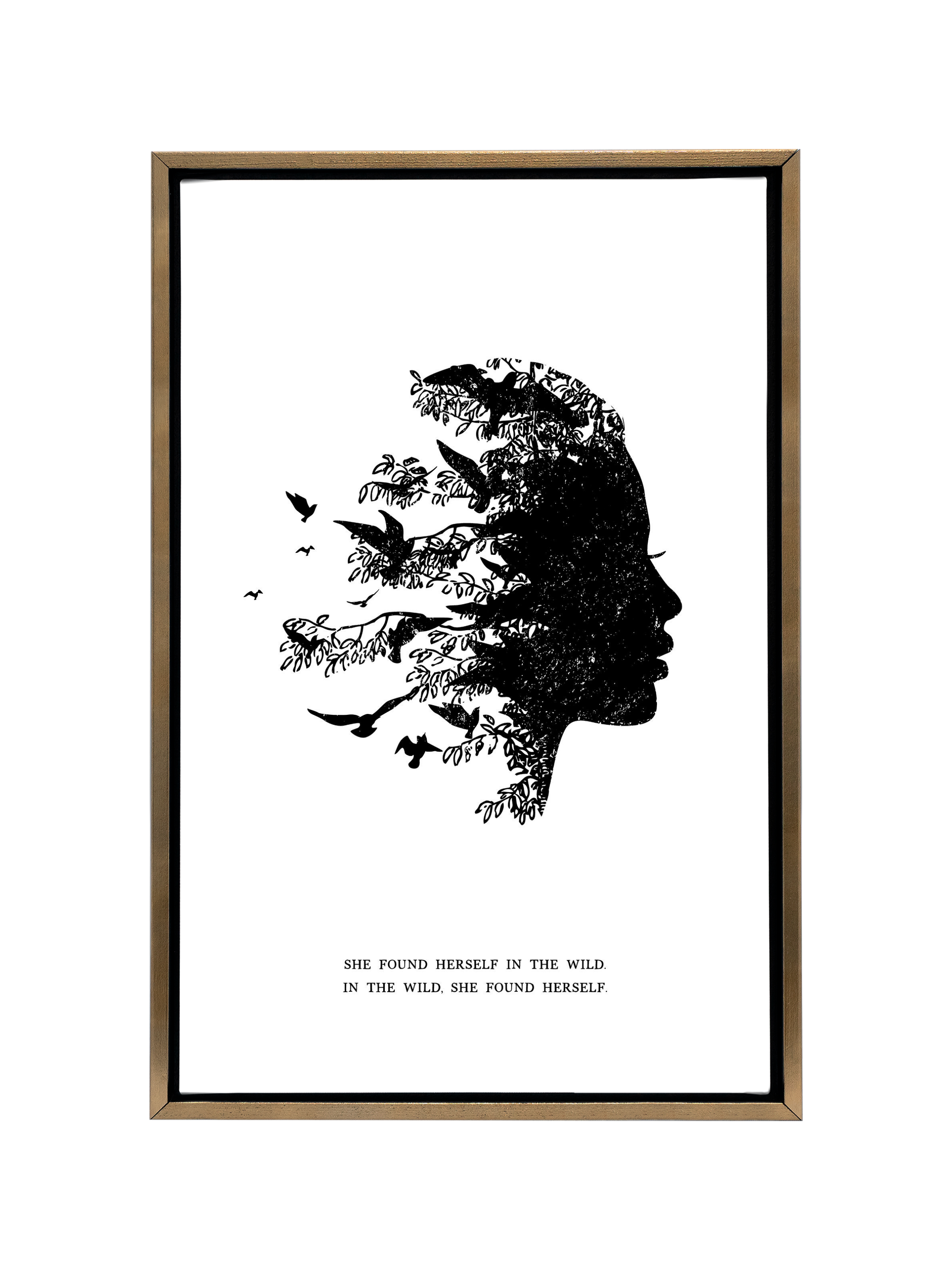 She Found Herself in the Wild | Pure White | Canvas