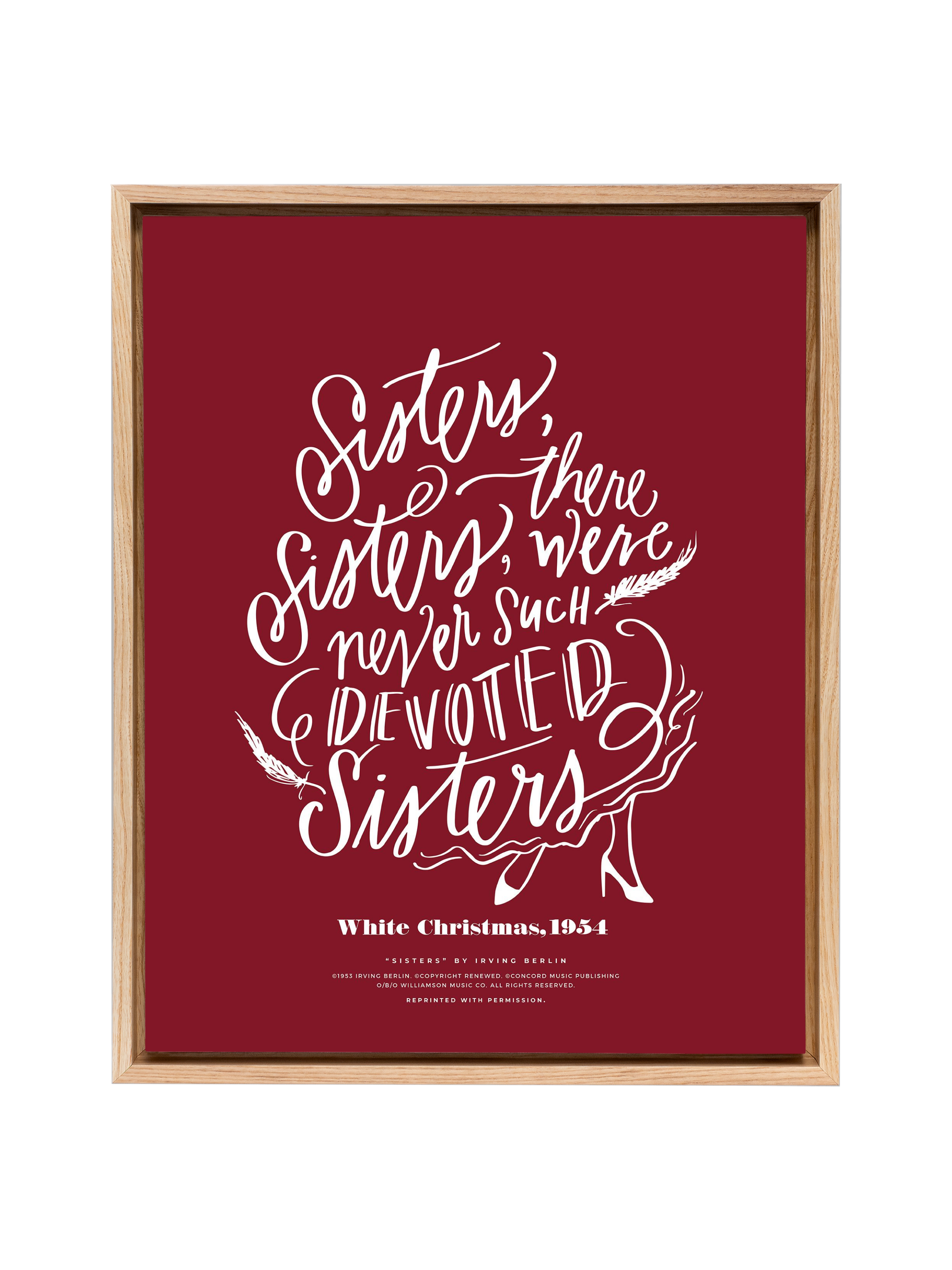 Sisters, Sisters | Holiday Red | Canvas