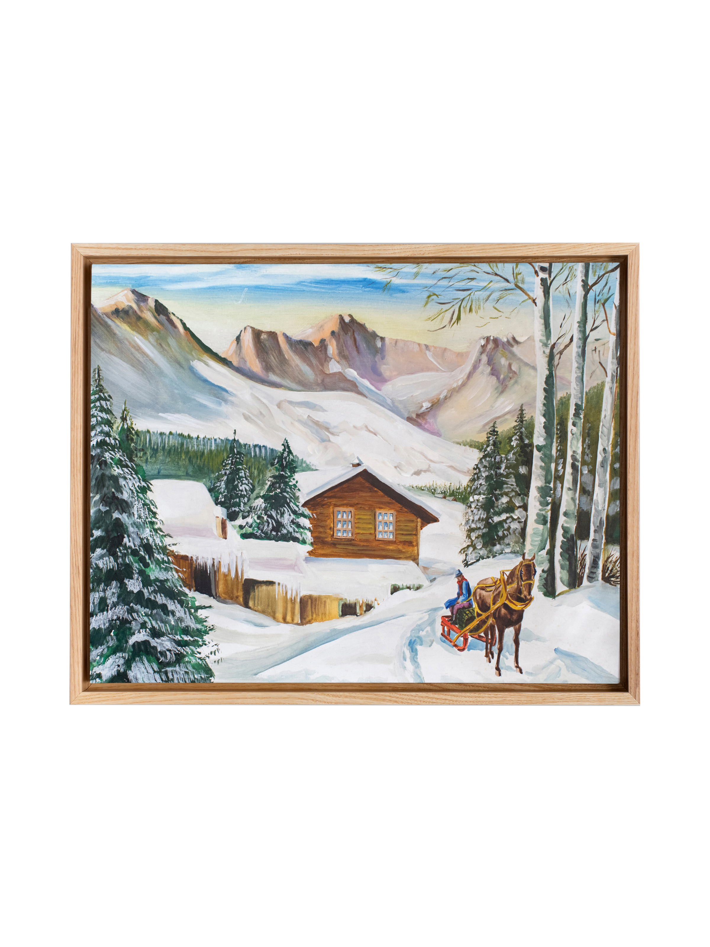 Snowy Cabin | Canvas