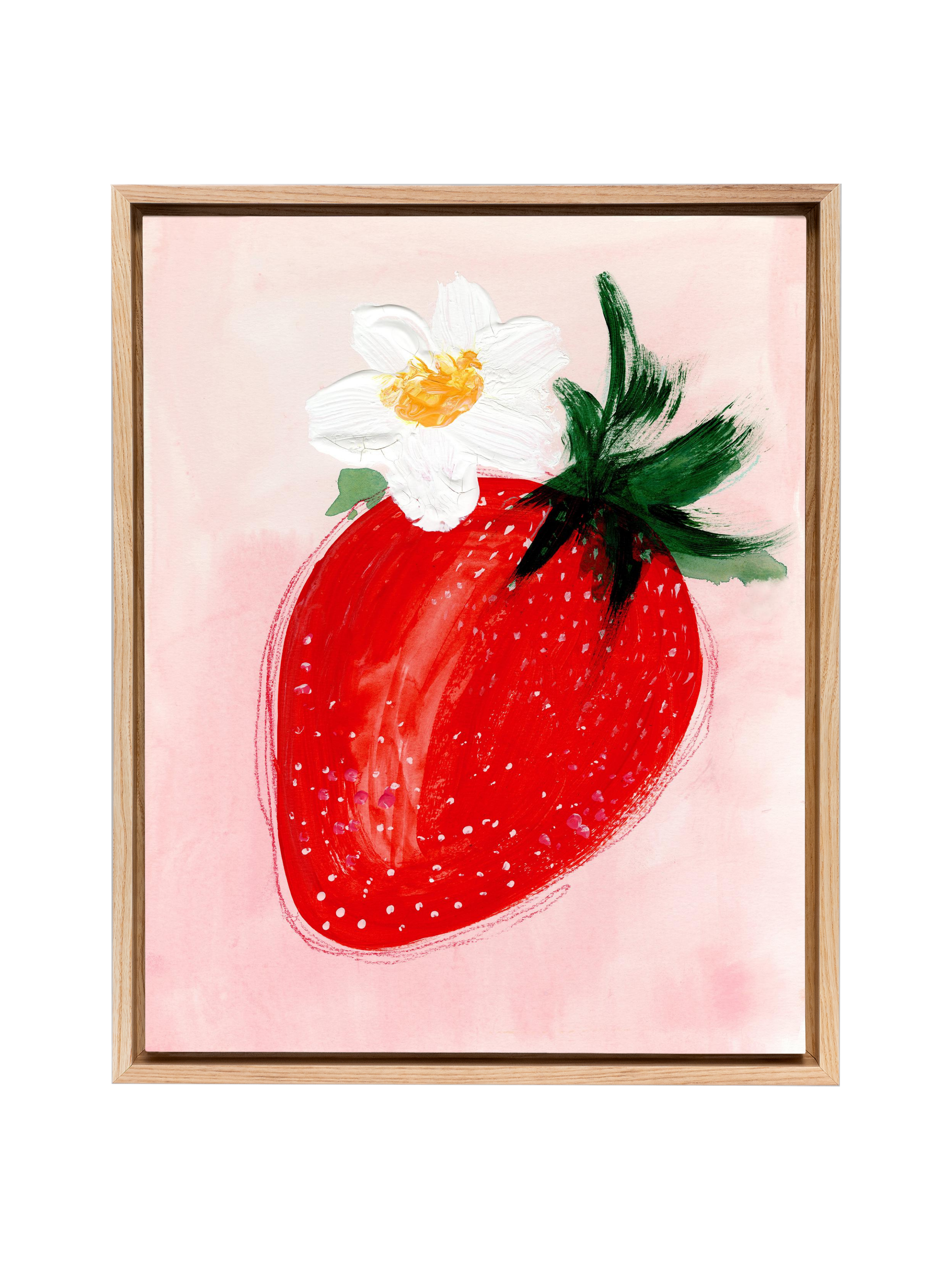Strawberry On Blush | Canvas
