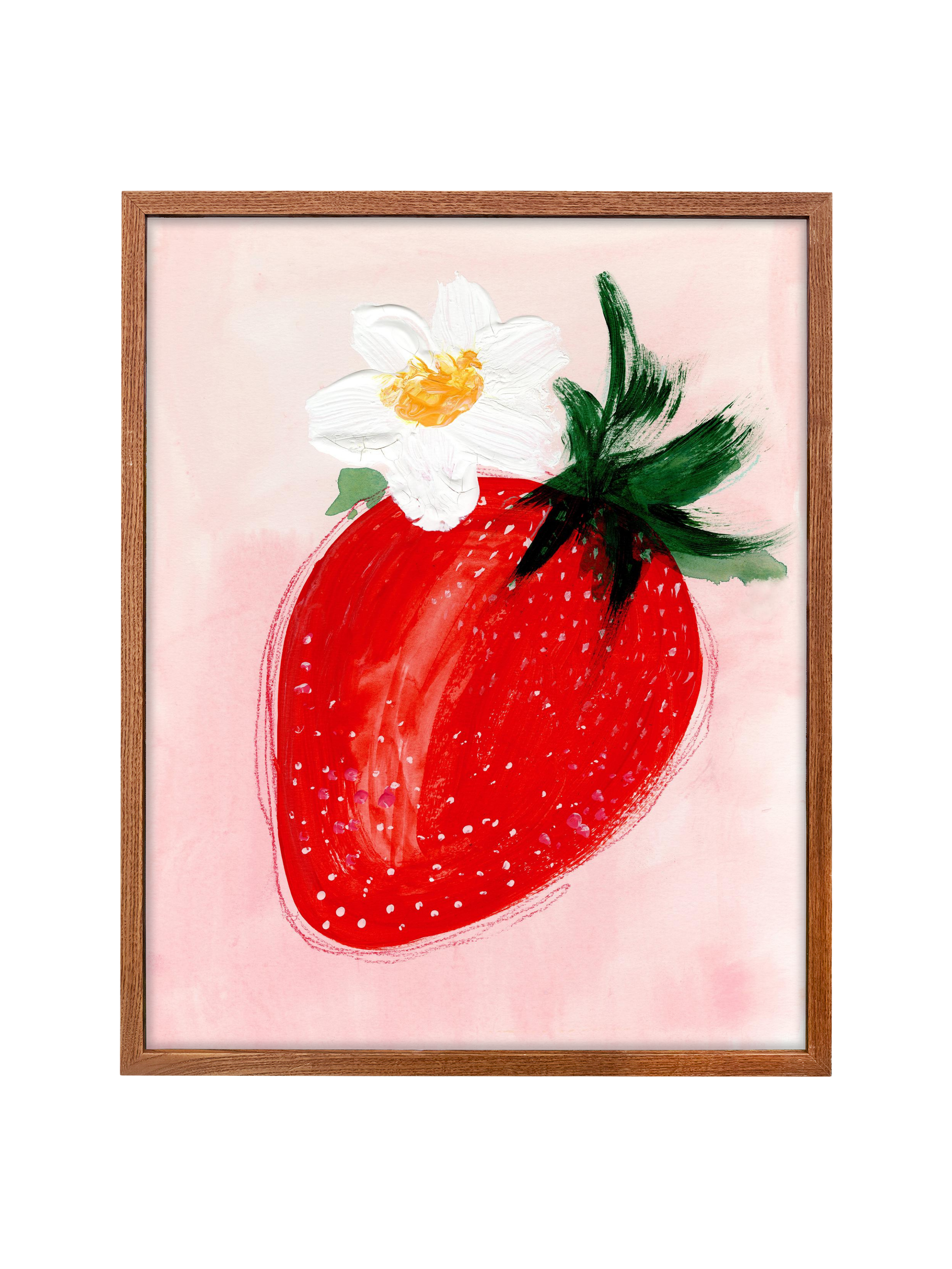 Strawberry On Blush | Canvas